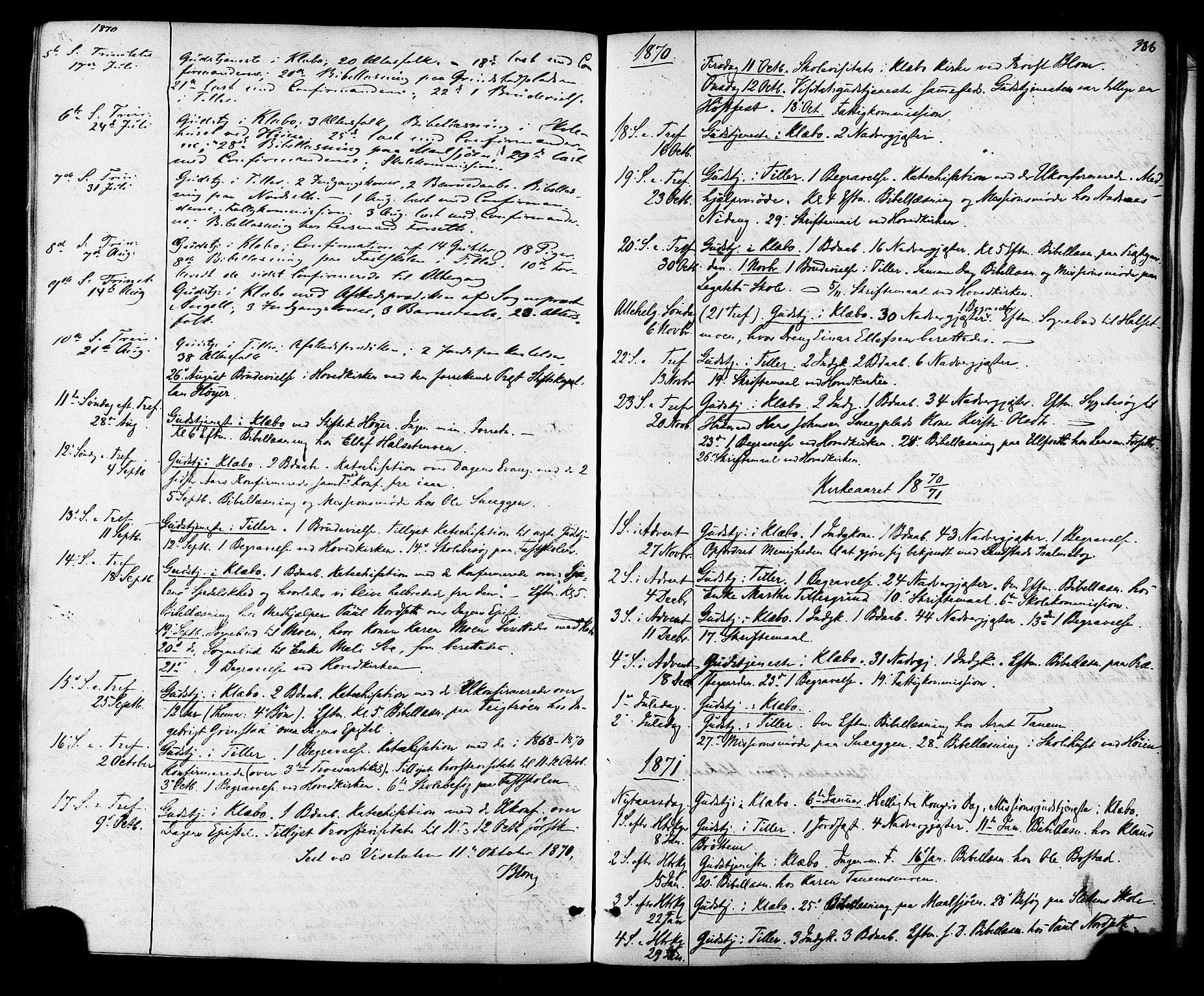 Ministerialprotokoller, klokkerbøker og fødselsregistre - Sør-Trøndelag, SAT/A-1456/618/L0442: Parish register (official) no. 618A06 /1, 1863-1879, p. 386