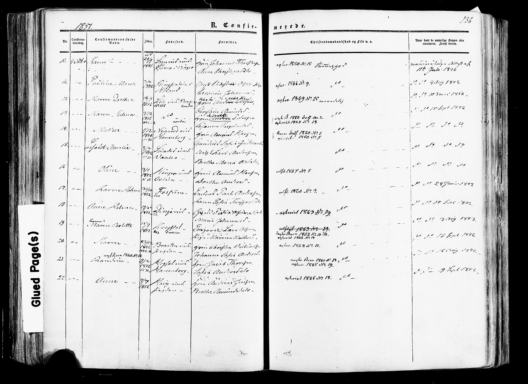 Aurskog prestekontor Kirkebøker, AV/SAO-A-10304a/F/Fa/L0007: Parish register (official) no. I 7, 1854-1877, p. 136