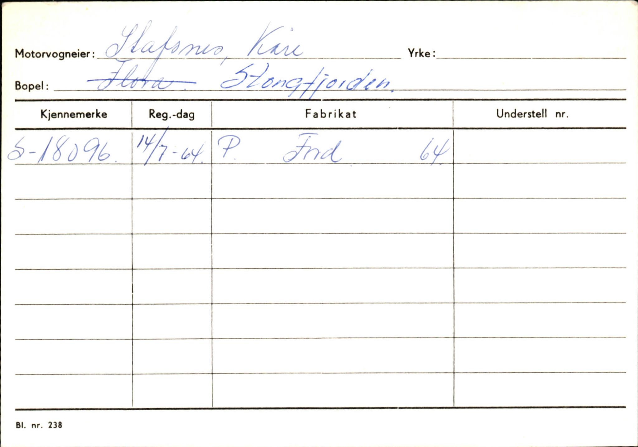 Statens vegvesen, Sogn og Fjordane vegkontor, AV/SAB-A-5301/4/F/L0132: Eigarregister Askvoll A-Å. Balestrand A-Å, 1945-1975, p. 1190