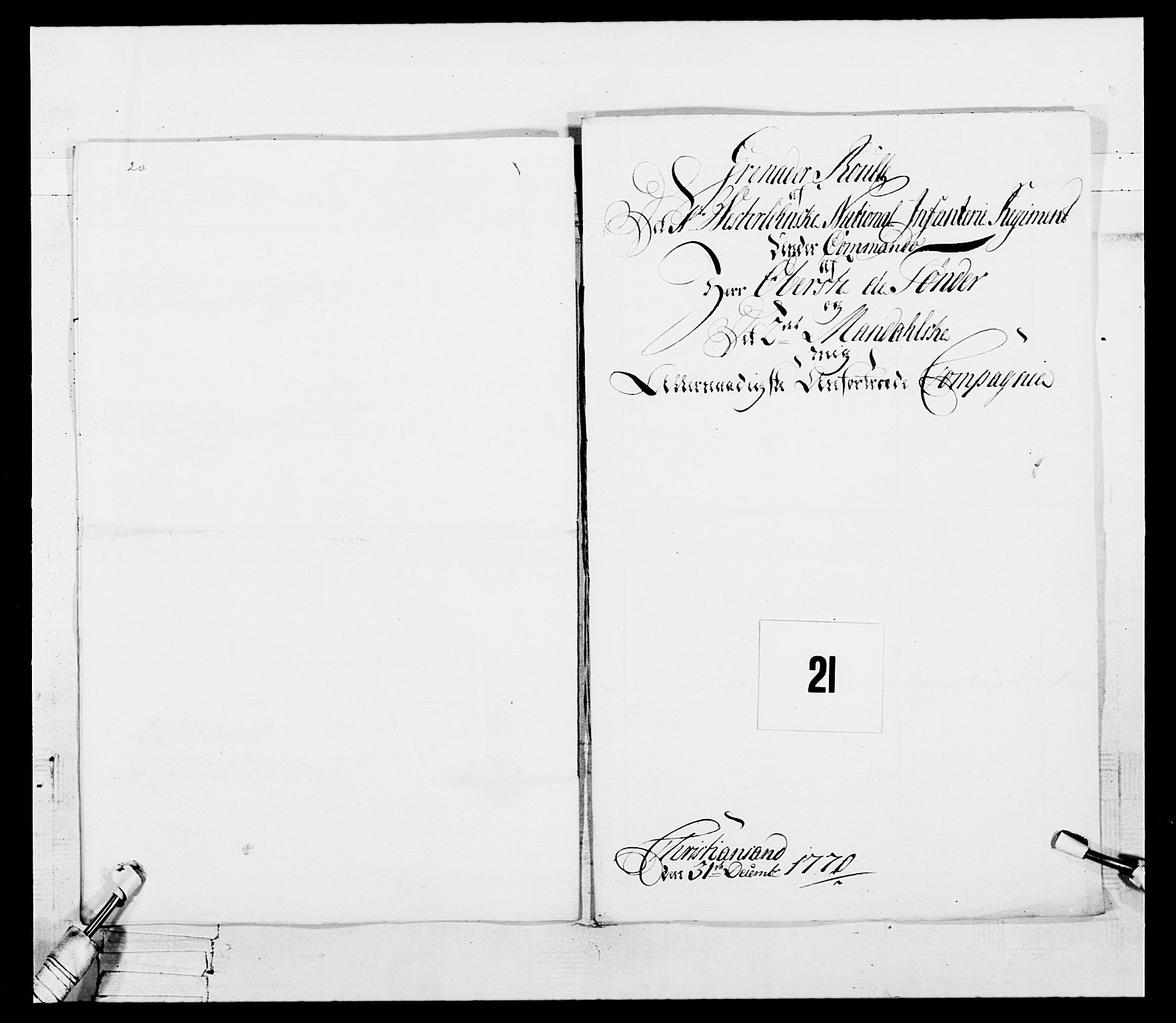 Generalitets- og kommissariatskollegiet, Det kongelige norske kommissariatskollegium, AV/RA-EA-5420/E/Eh/L0101: 1. Vesterlenske nasjonale infanteriregiment, 1766-1777, p. 114