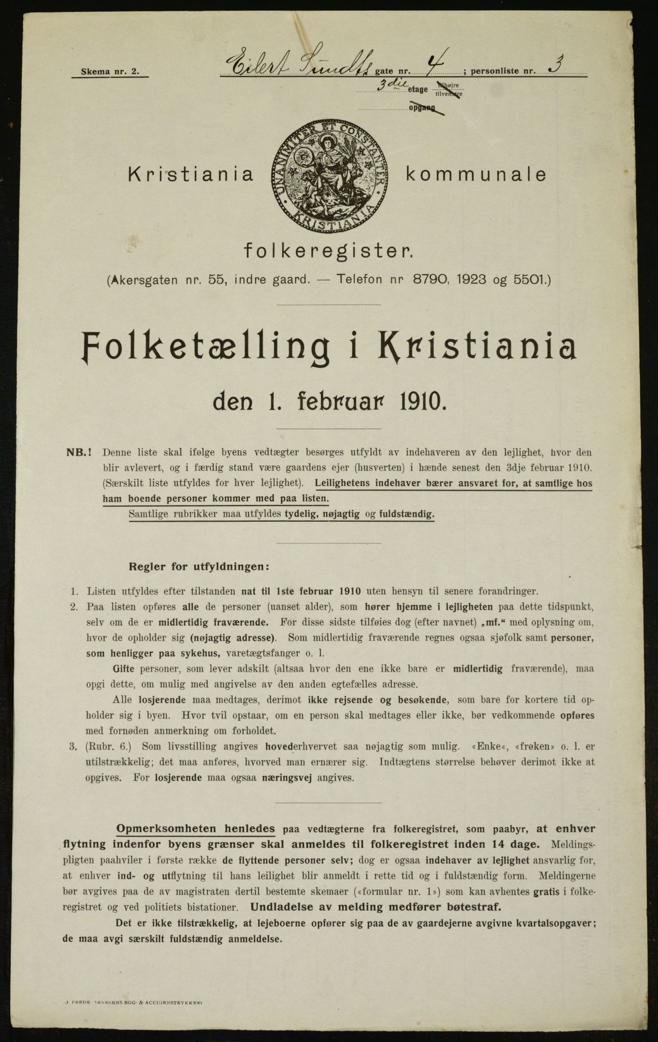 OBA, Municipal Census 1910 for Kristiania, 1910, p. 17820