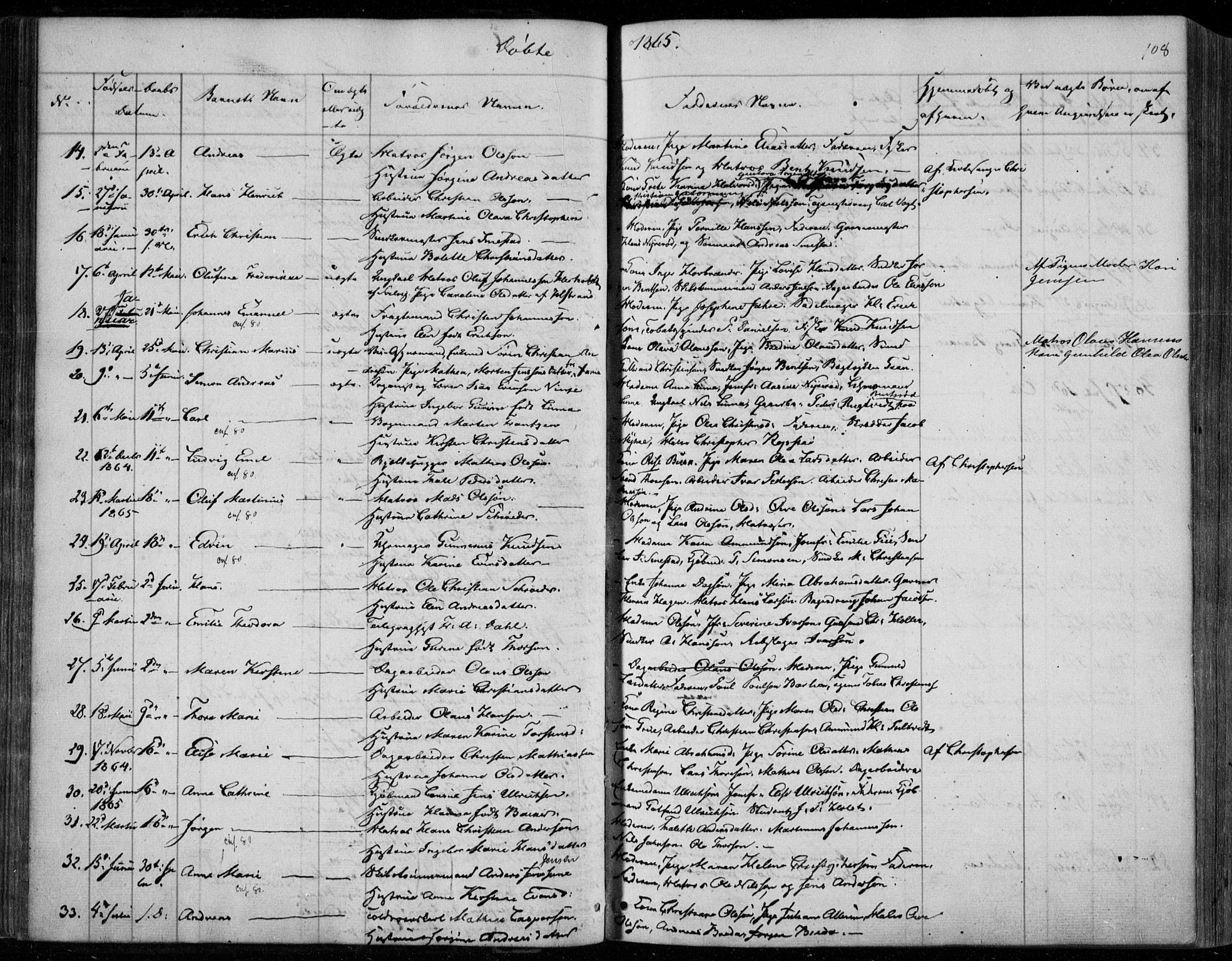 Holmestrand kirkebøker, AV/SAKO-A-346/F/Fa/L0002: Parish register (official) no. 2, 1840-1866, p. 108