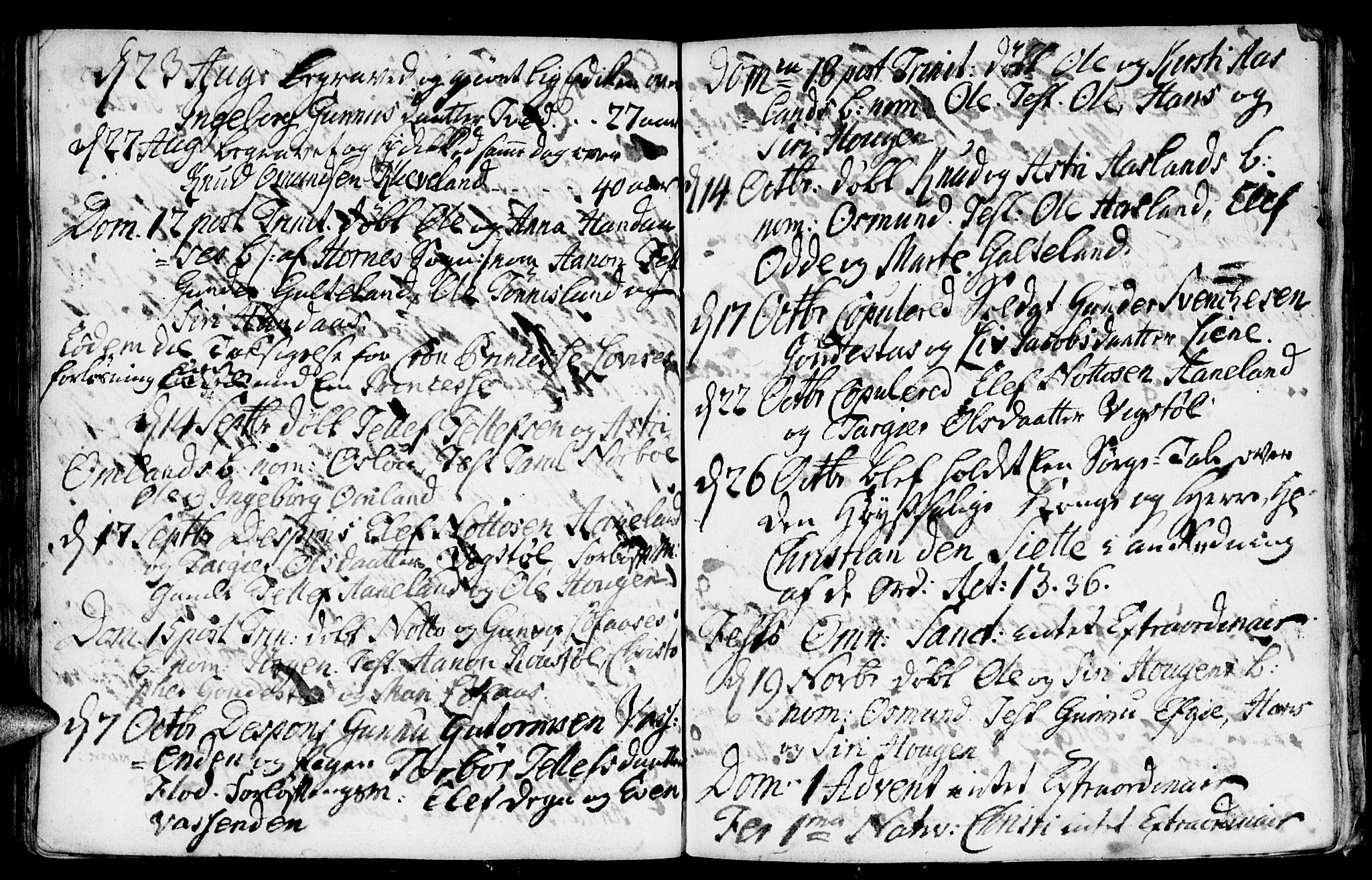 Evje sokneprestkontor, SAK/1111-0008/F/Fa/Faa/L0001: Parish register (official) no. A 1, 1705-1760, p. 118