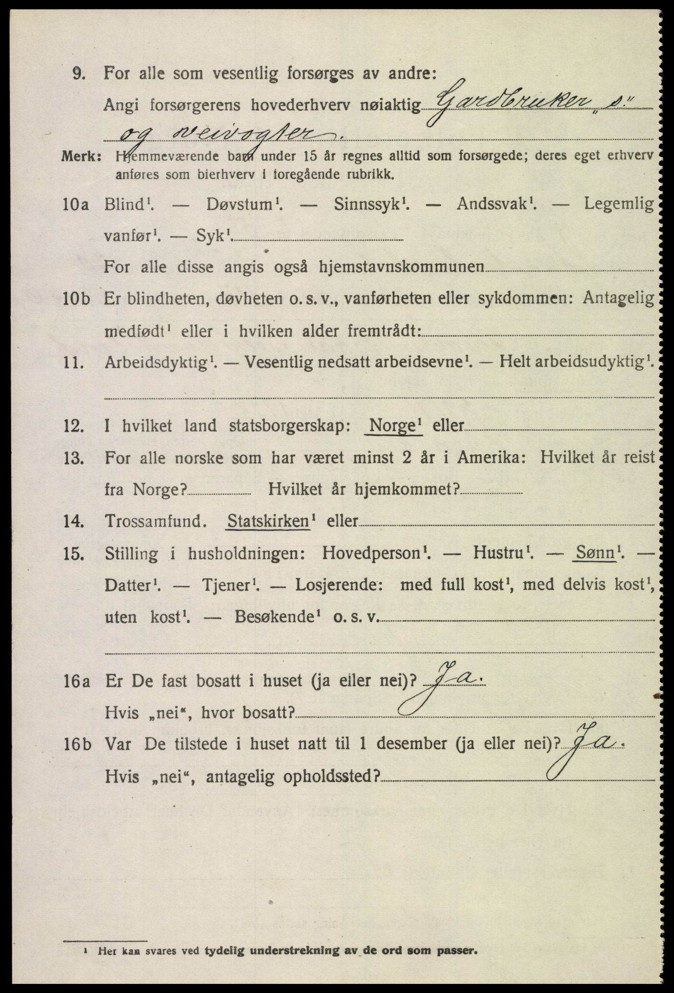 SAK, 1920 census for Sør-Audnedal, 1920, p. 6902
