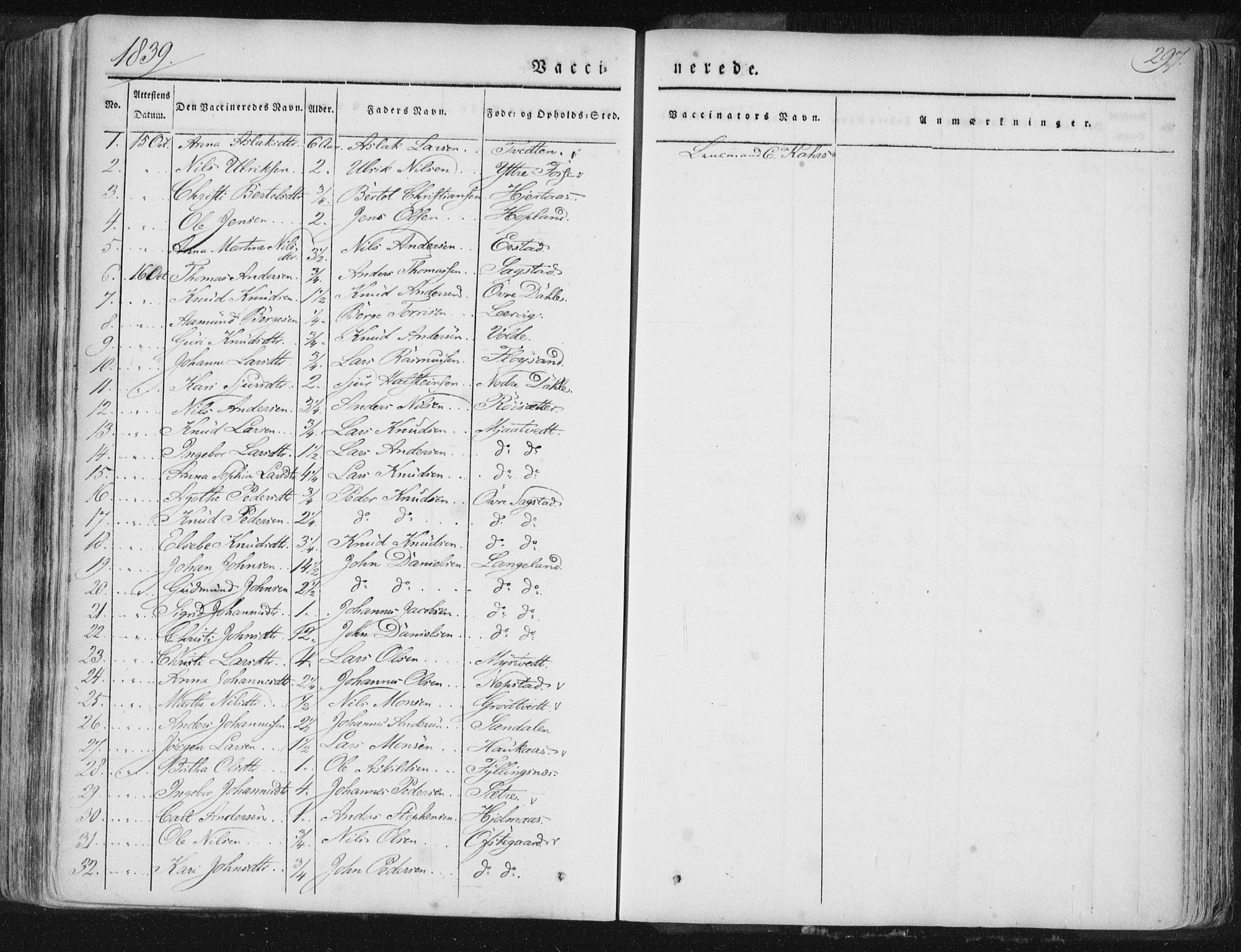 Hamre sokneprestembete, SAB/A-75501/H/Ha/Haa/Haaa/L0012: Parish register (official) no. A 12, 1834-1845, p. 297