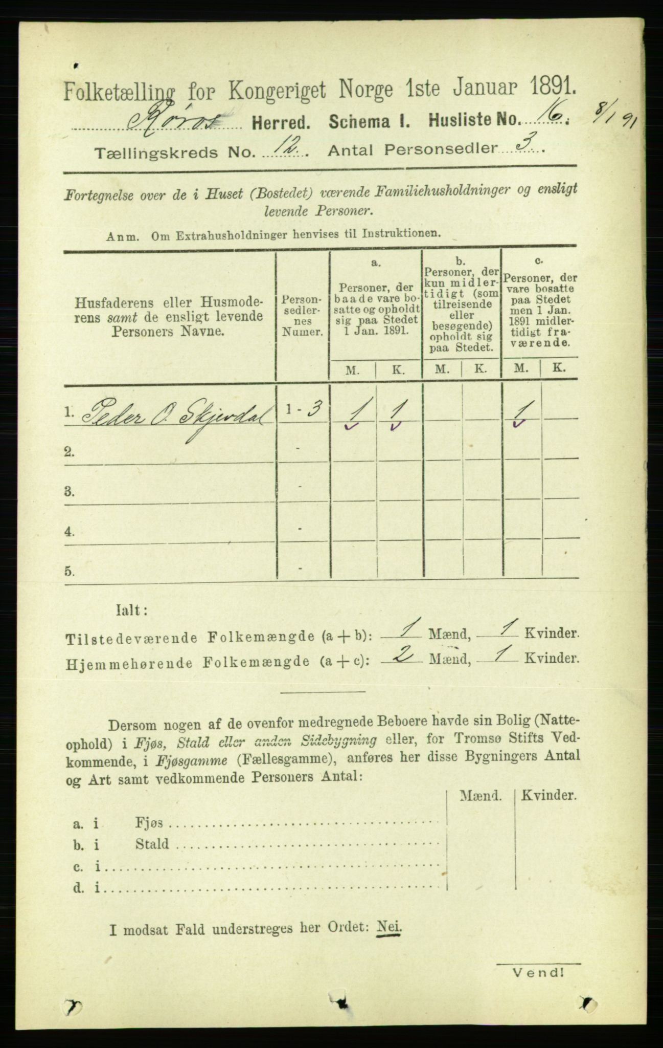 RA, 1891 census for 1640 Røros, 1891, p. 2364