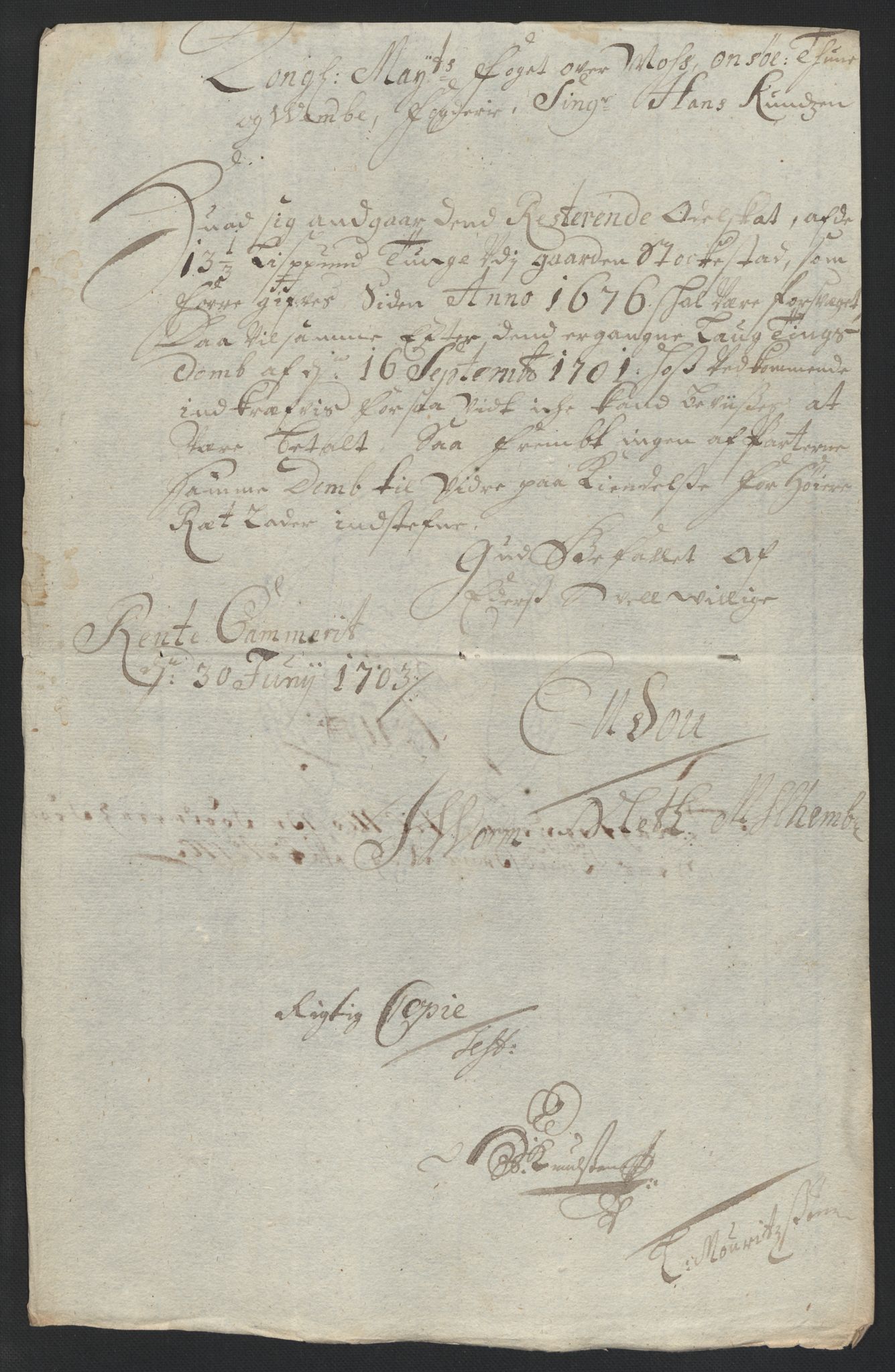 Rentekammeret inntil 1814, Reviderte regnskaper, Fogderegnskap, RA/EA-4092/R04/L0132: Fogderegnskap Moss, Onsøy, Tune, Veme og Åbygge, 1703-1704, p. 108