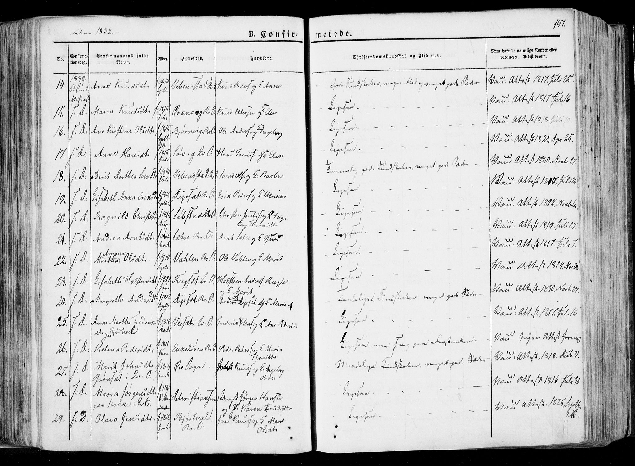 Ministerialprotokoller, klokkerbøker og fødselsregistre - Møre og Romsdal, AV/SAT-A-1454/568/L0803: Parish register (official) no. 568A10, 1830-1853, p. 197
