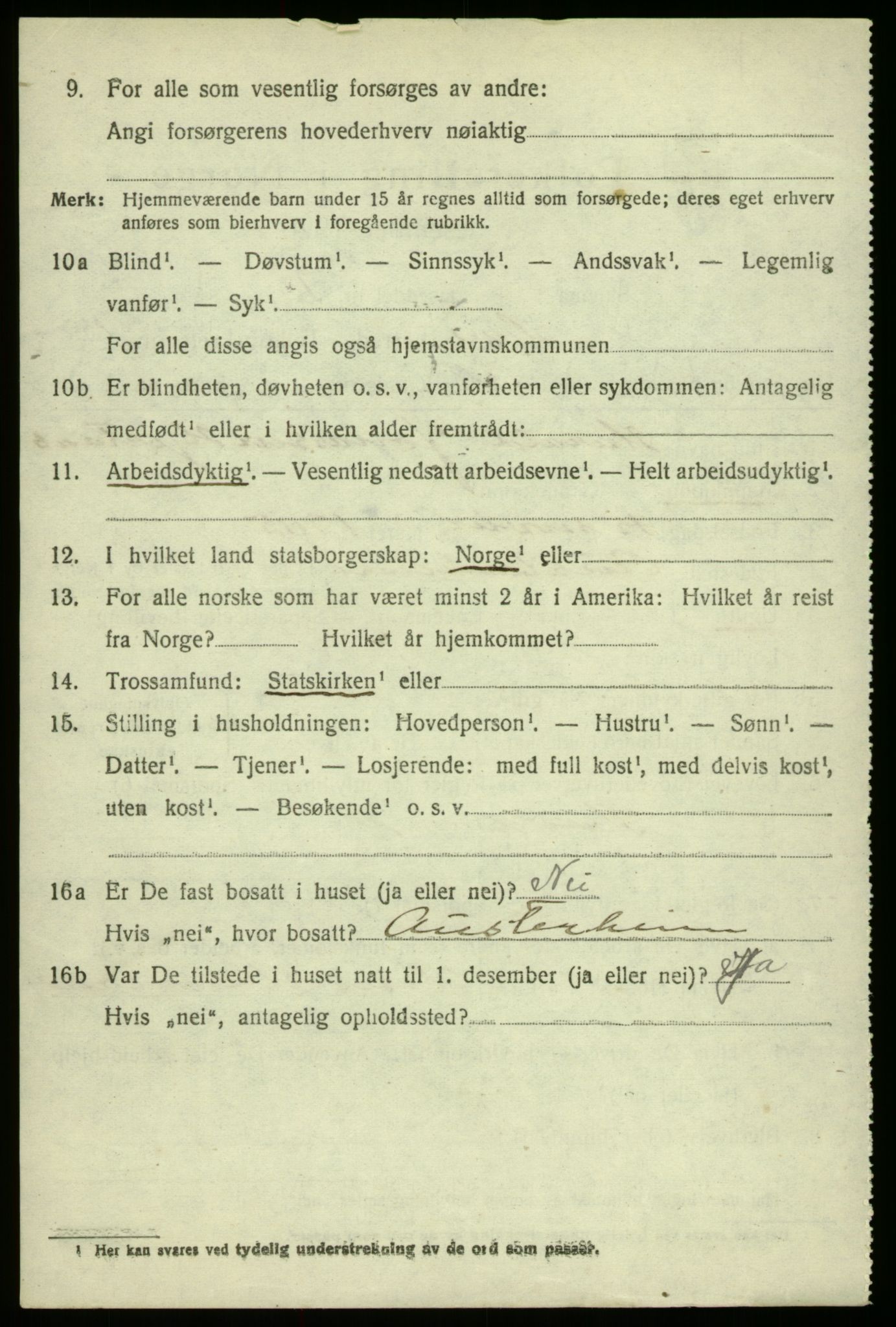 SAB, 1920 census for Haus, 1920, p. 10371