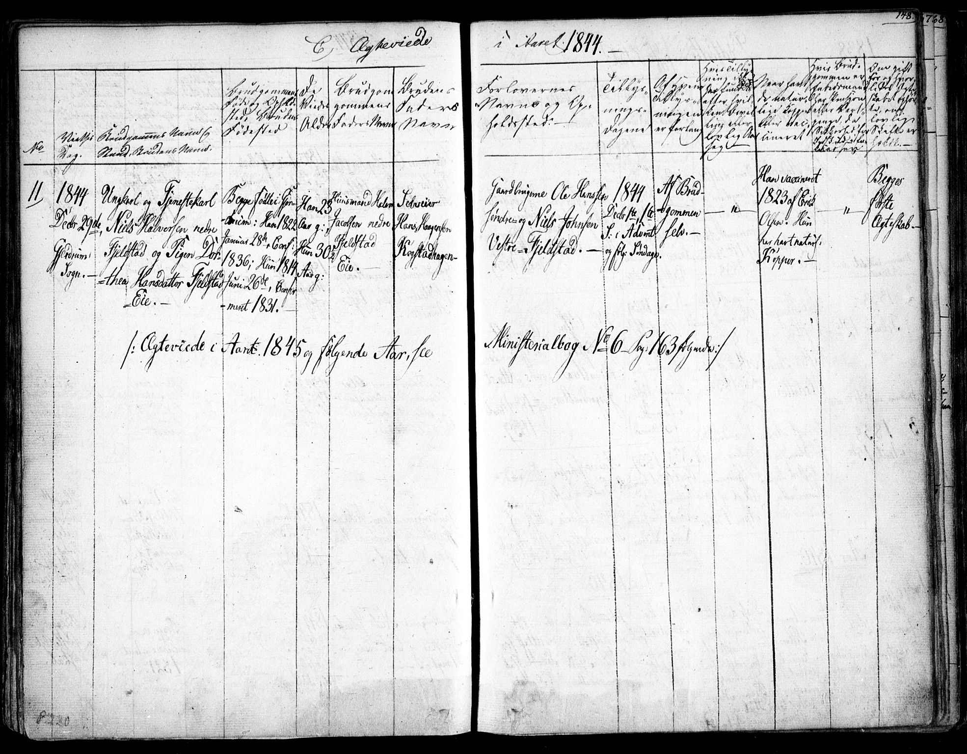 Gjerdrum prestekontor Kirkebøker, AV/SAO-A-10412b/F/Fa/L0005: Parish register (official) no. I 5, 1835-1845, p. 148