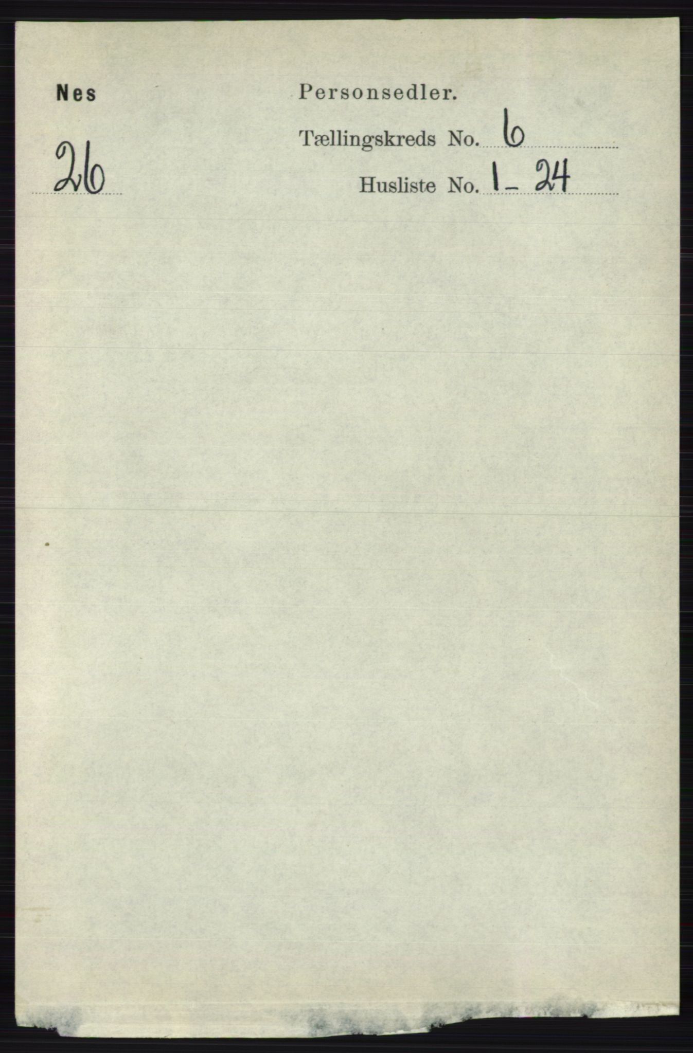 RA, 1891 census for 0236 Nes, 1891, p. 3393