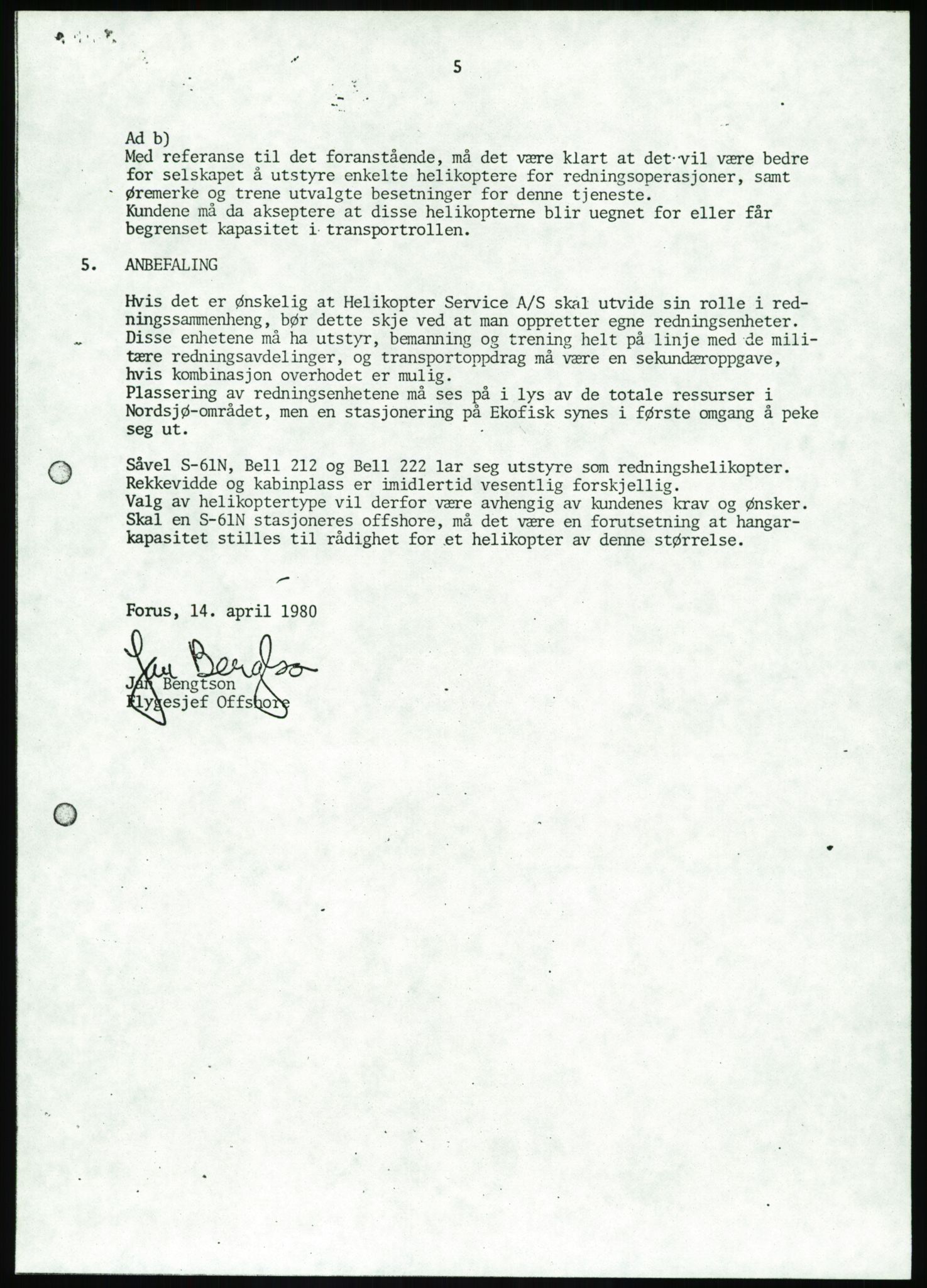 Justisdepartementet, Granskningskommisjonen ved Alexander Kielland-ulykken 27.3.1980, RA/S-1165/D/L0017: P Hjelpefartøy (Doku.liste + P1-P6 av 6)/Q Hovedredningssentralen (Q0-Q27 av 27), 1980-1981, p. 305