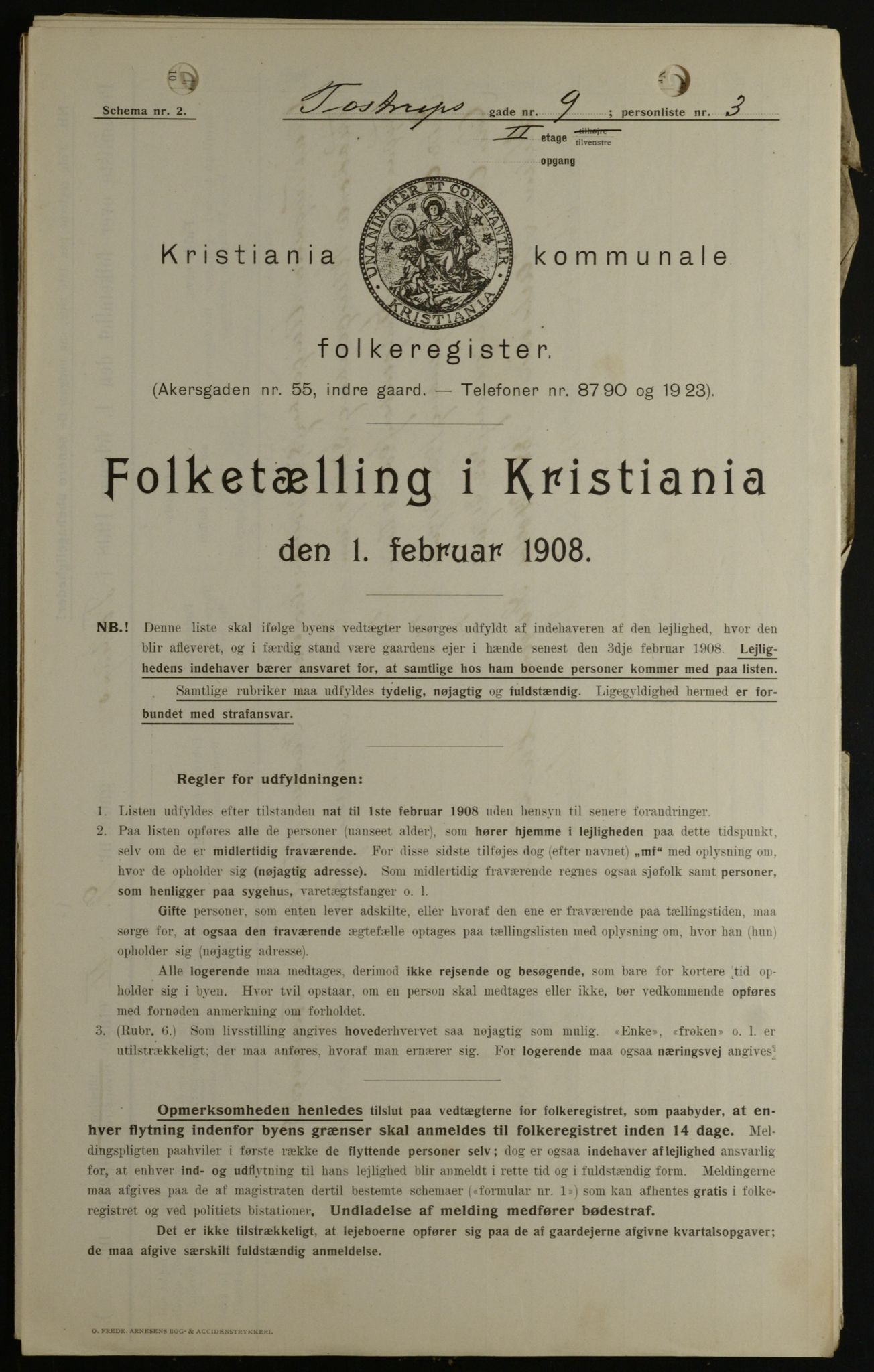 OBA, Municipal Census 1908 for Kristiania, 1908, p. 103681