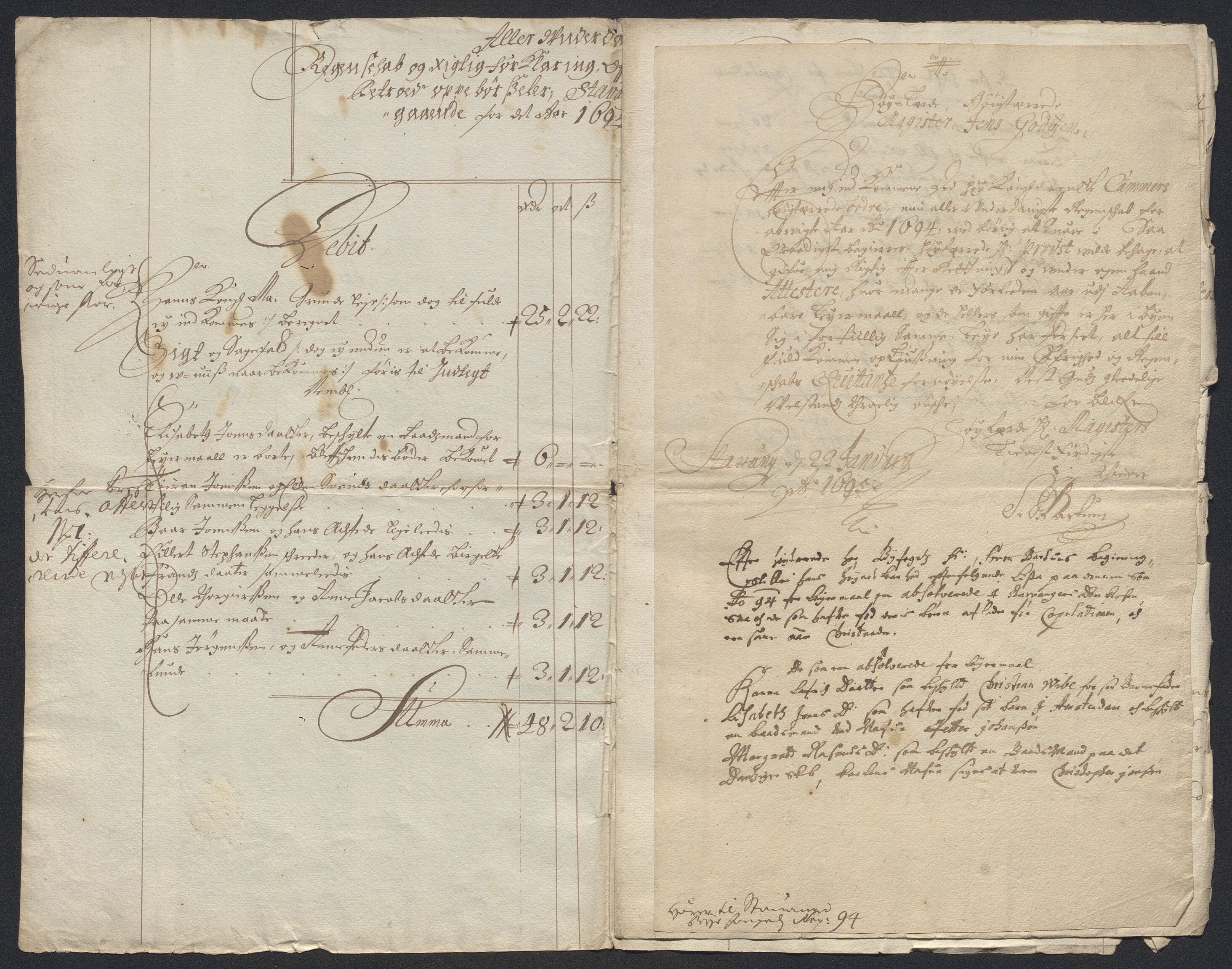 Rentekammeret inntil 1814, Reviderte regnskaper, Byregnskaper, AV/RA-EA-4066/R/Ro/L0316: [O14] Sikt og sakefall, 1662-1693, p. 377