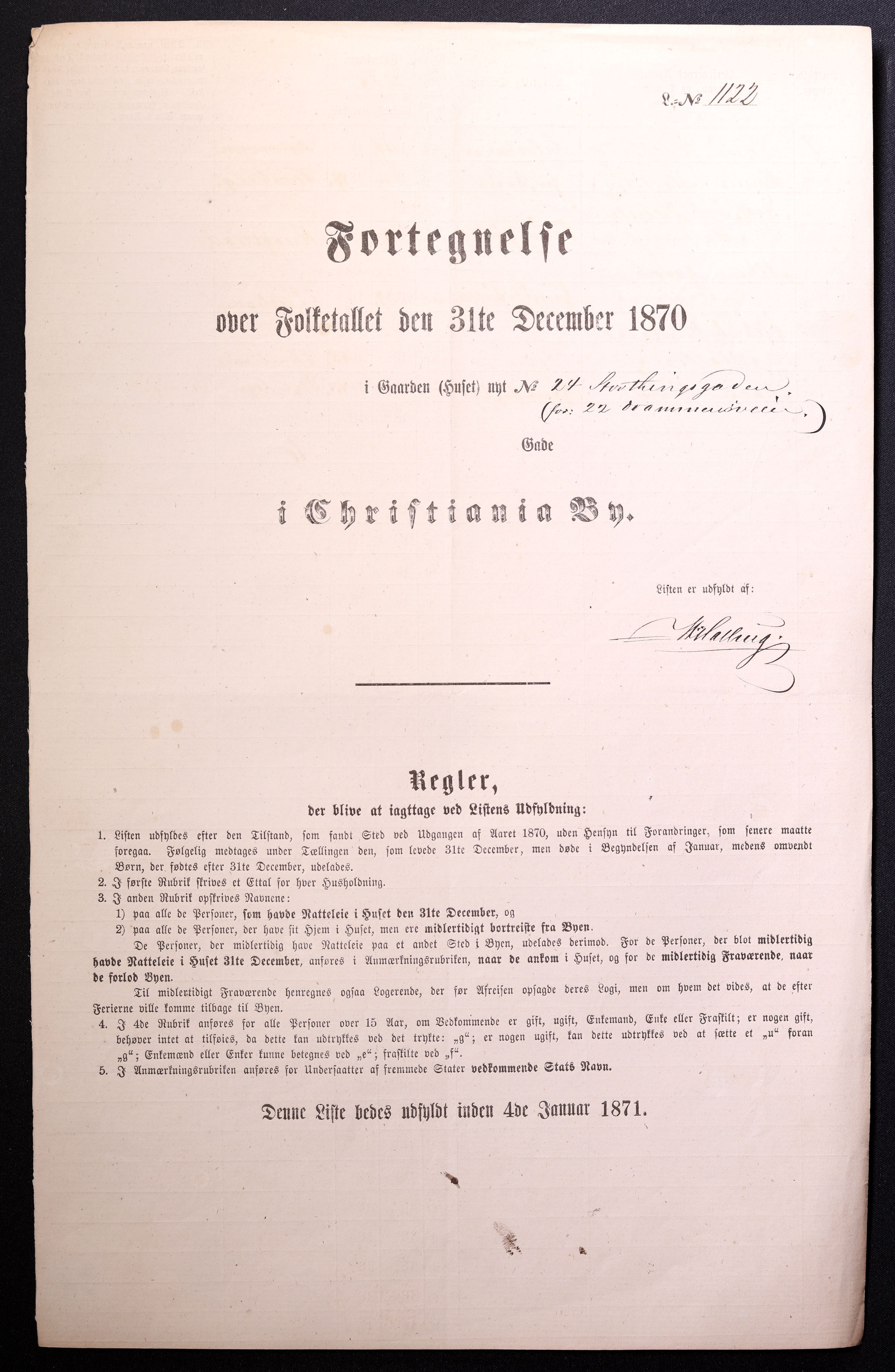 RA, 1870 census for 0301 Kristiania, 1870, p. 3952