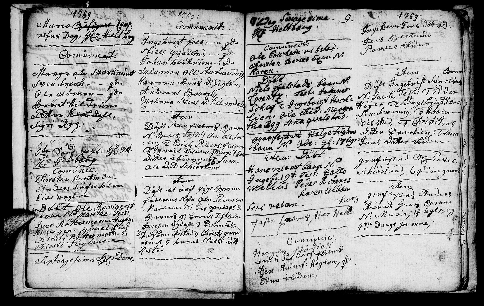 Ministerialprotokoller, klokkerbøker og fødselsregistre - Nord-Trøndelag, SAT/A-1458/764/L0543: Parish register (official) no. 764A03, 1758-1765, p. 9
