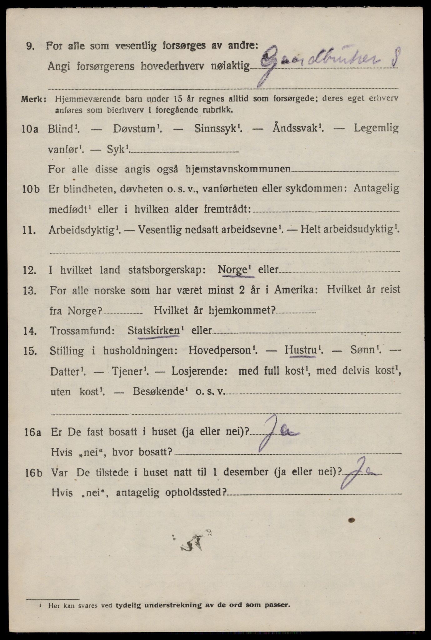 SAST, 1920 census for Vikedal, 1920, p. 3304