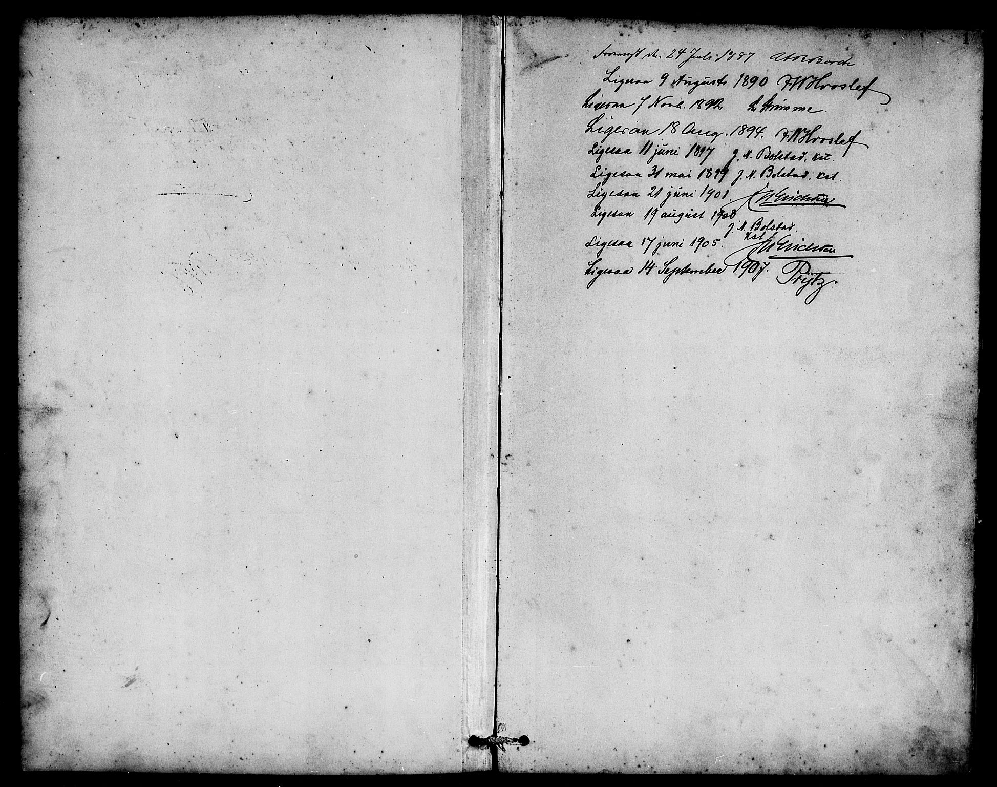 Eid sokneprestembete, AV/SAB-A-82301/H/Hab/Habc/L0002: Parish register (copy) no. C 2, 1887-1906, p. 1