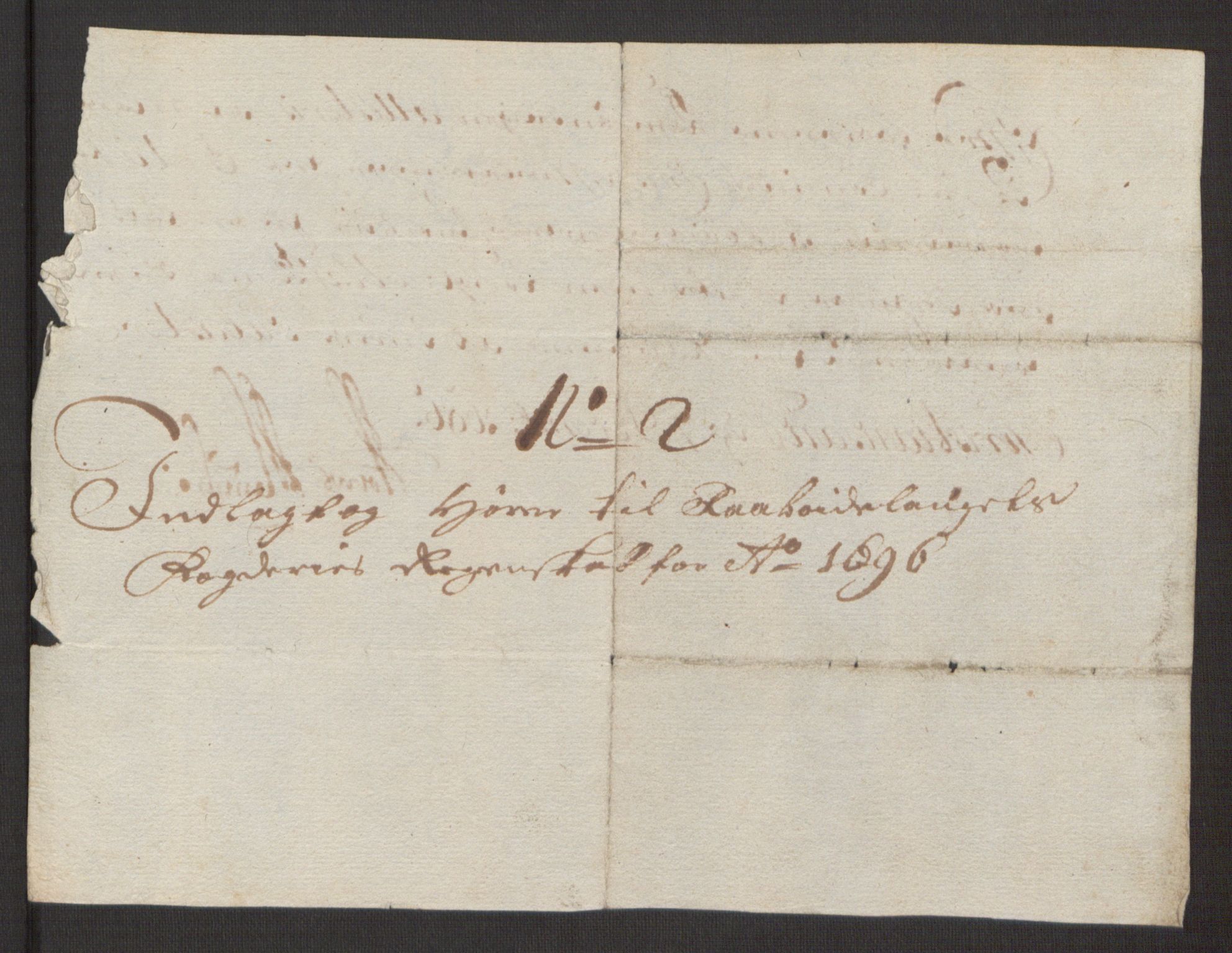 Rentekammeret inntil 1814, Reviderte regnskaper, Fogderegnskap, AV/RA-EA-4092/R40/L2444: Fogderegnskap Råbyggelag, 1693-1696, p. 339