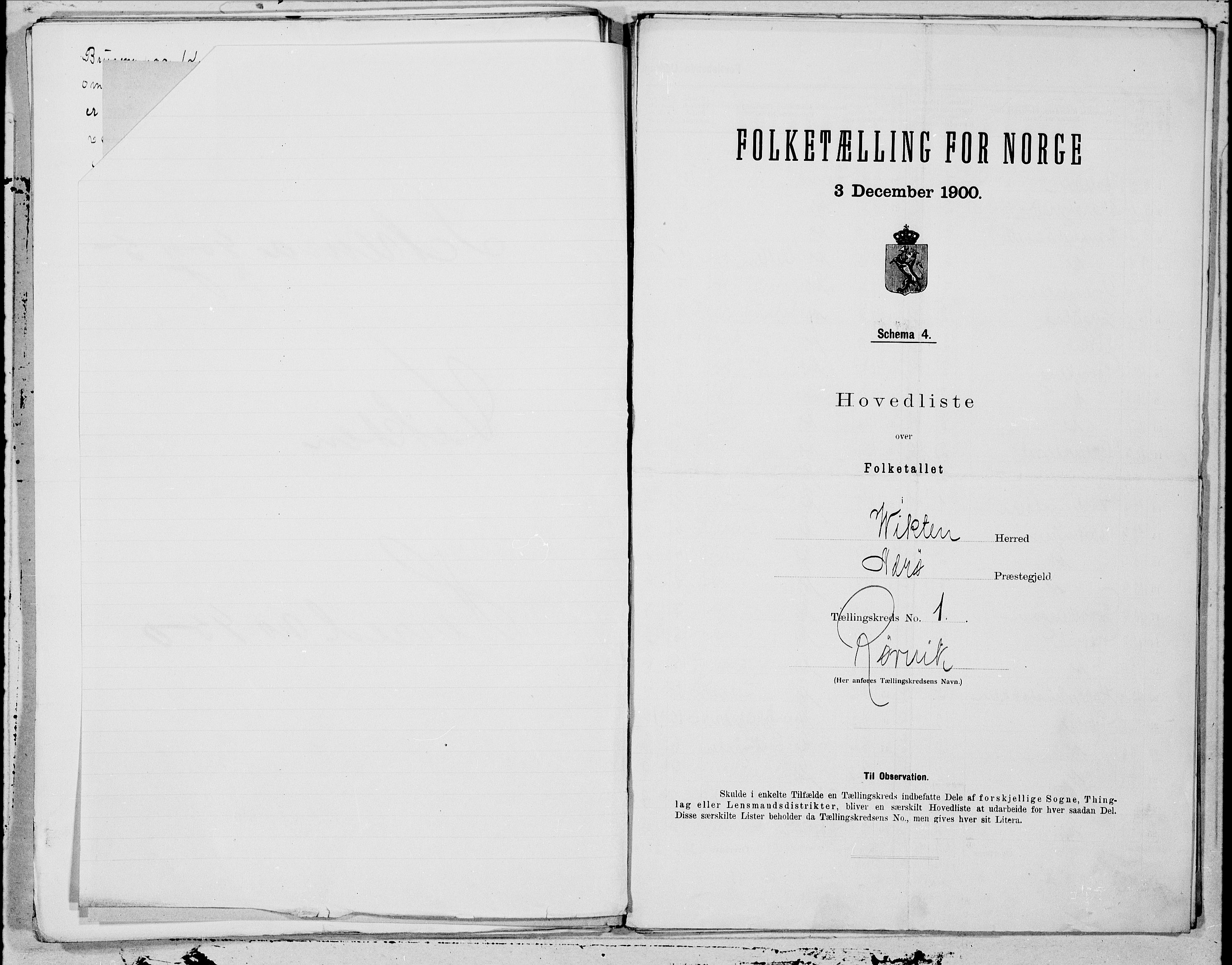 SAT, 1900 census for Vikna, 1900, p. 2