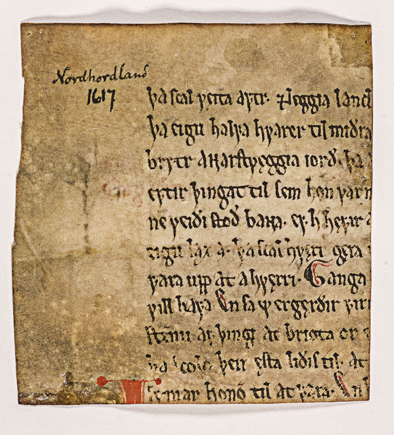 Riksarkivets diplomsamling, RA/EA-5965/F26/L0001: Norrøne membranfragmenter bestand 1, 1100-1536, p. 14