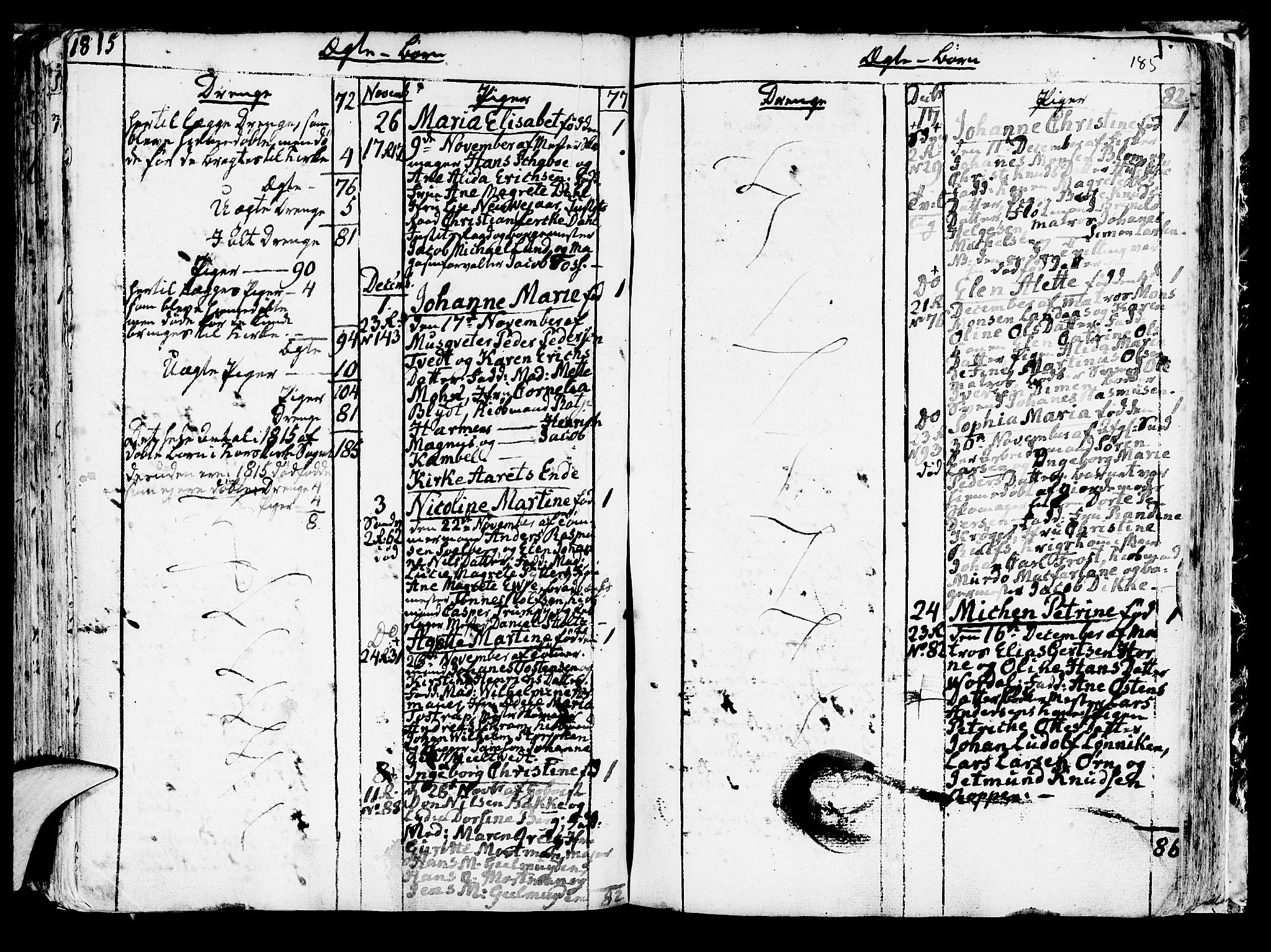 Korskirken sokneprestembete, AV/SAB-A-76101/H/Haa/L0006: Parish register (official) no. A 6, 1790-1820, p. 185