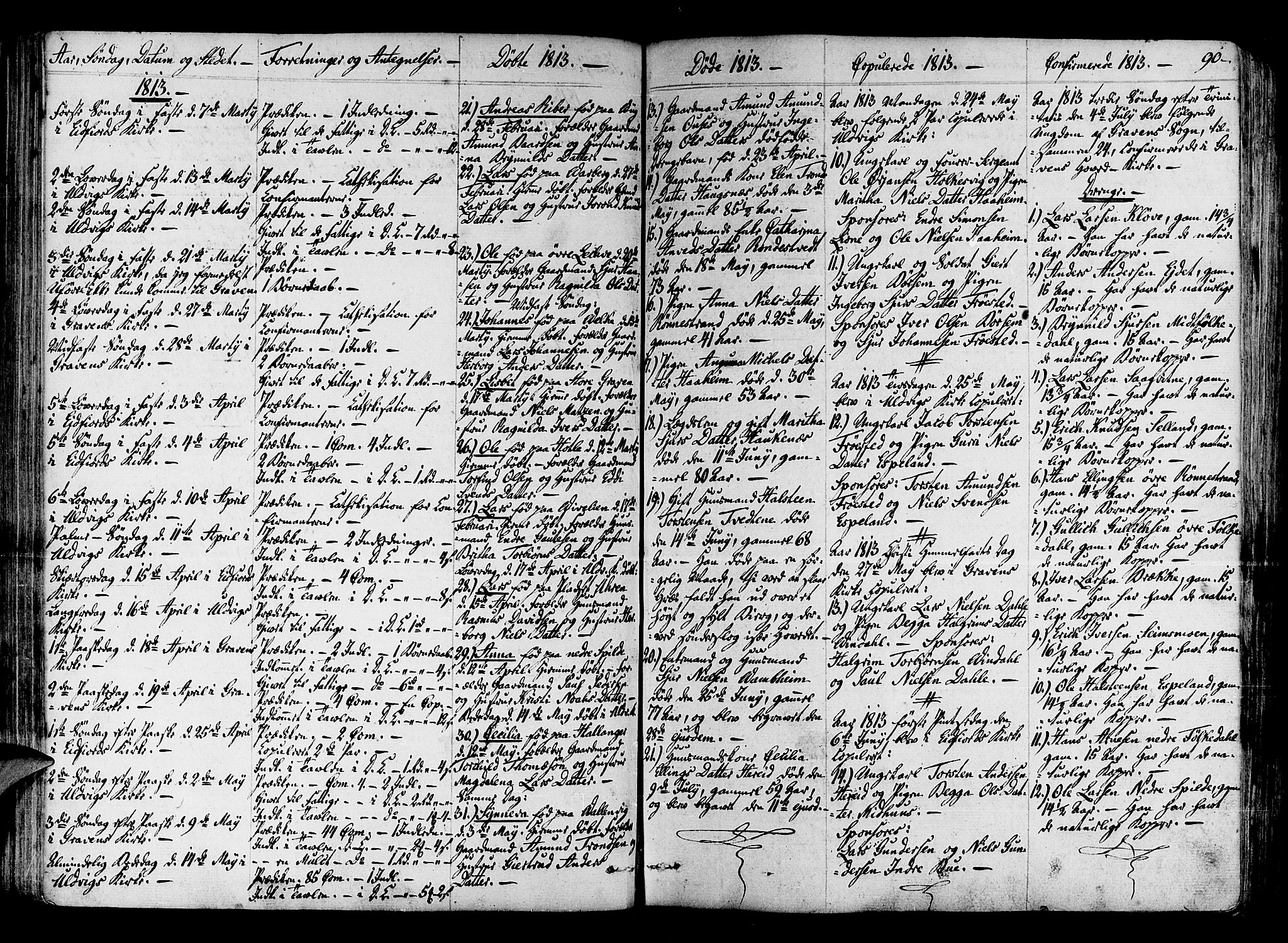 Ulvik sokneprestembete, AV/SAB-A-78801/H/Haa: Parish register (official) no. A 11, 1793-1838, p. 90