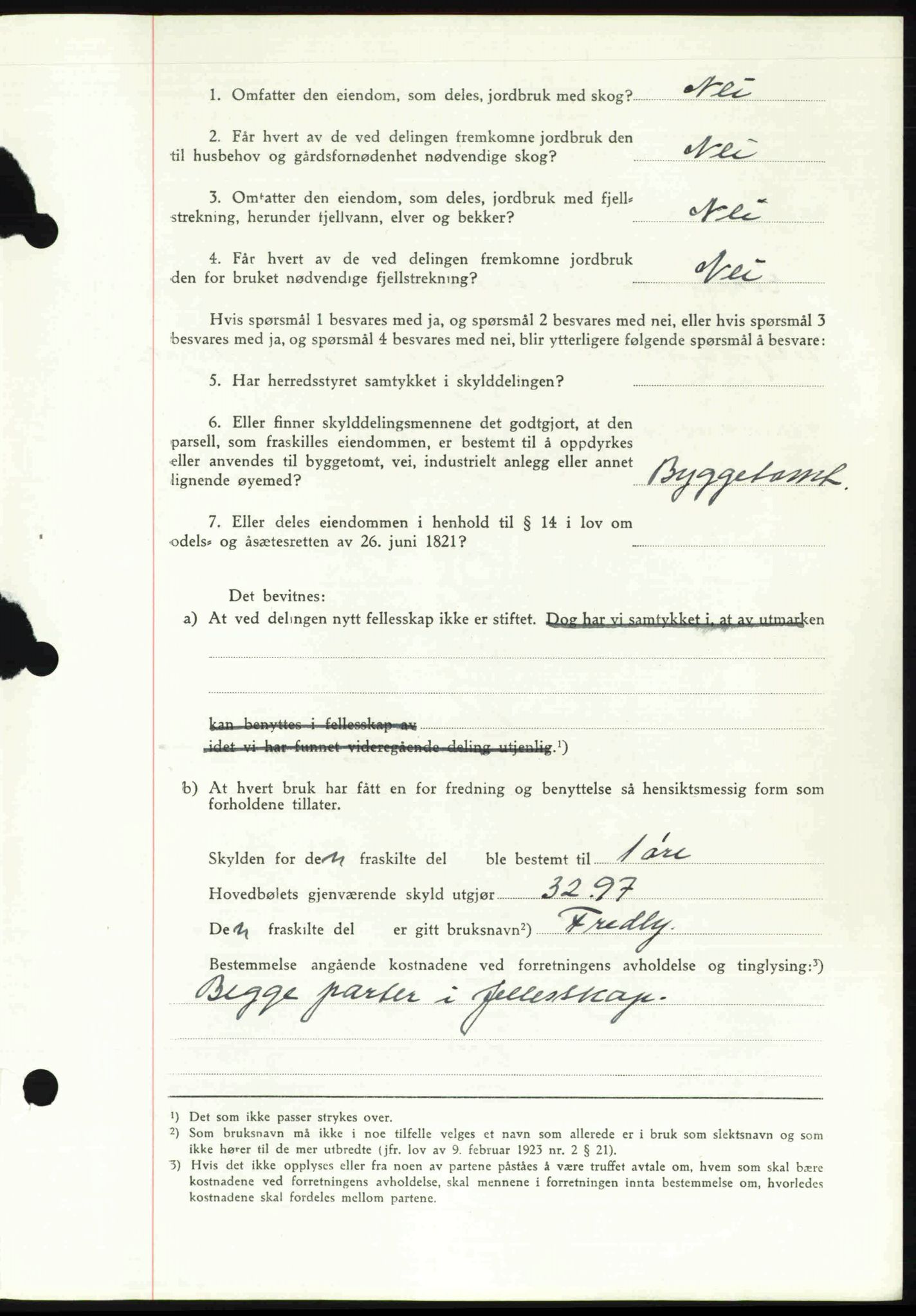 Toten tingrett, SAH/TING-006/H/Hb/Hbc/L0013: Mortgage book no. Hbc-13, 1945-1945, Diary no: : 932/1945