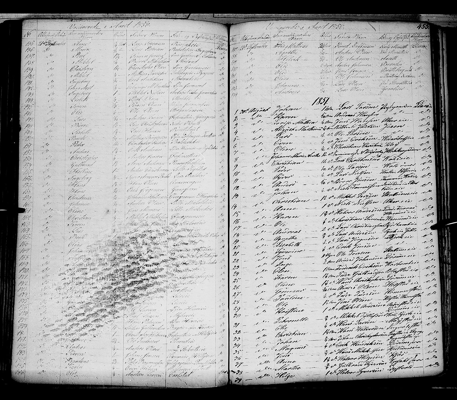 Vang prestekontor, Hedmark, SAH/PREST-008/H/Ha/Haa/L0010: Parish register (official) no. 10, 1841-1855, p. 455