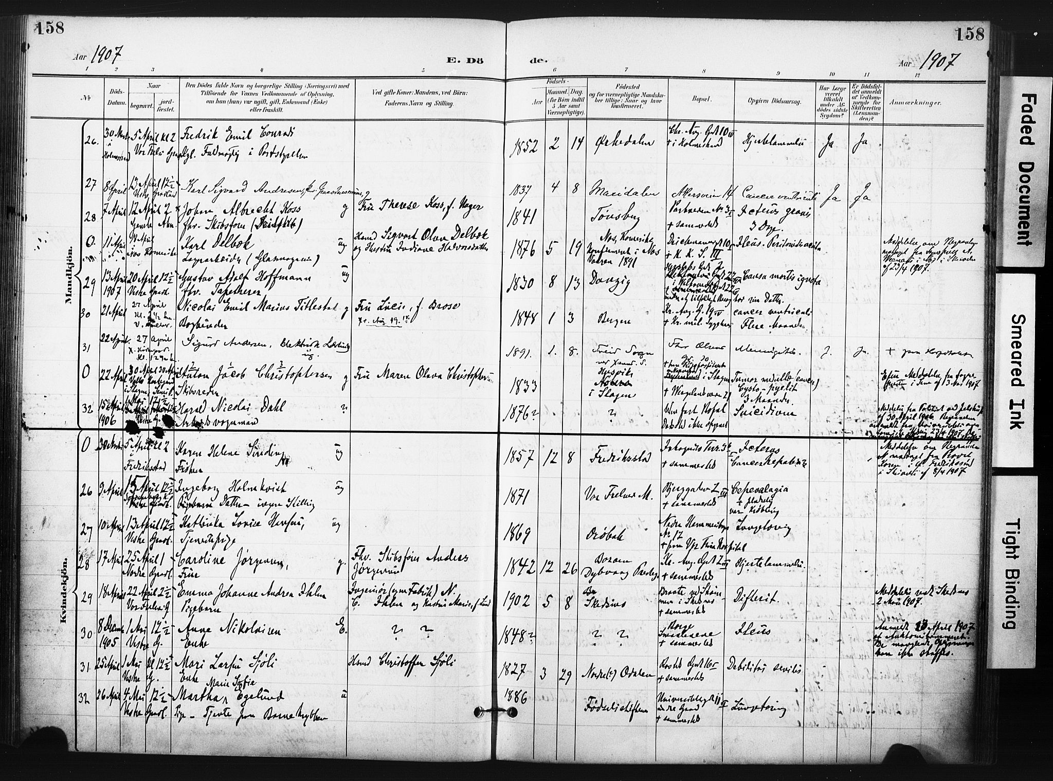 Trefoldighet prestekontor Kirkebøker, SAO/A-10882/F/Fd/L0004: Parish register (official) no. IV 4, 1897-1912, p. 158