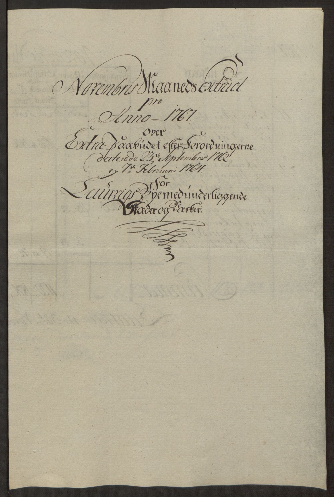 Rentekammeret inntil 1814, Reviderte regnskaper, Byregnskaper, AV/RA-EA-4066/R/Ri/L0183/0001: [I4] Kontribusjonsregnskap / Ekstraskatt, 1762-1768, p. 434