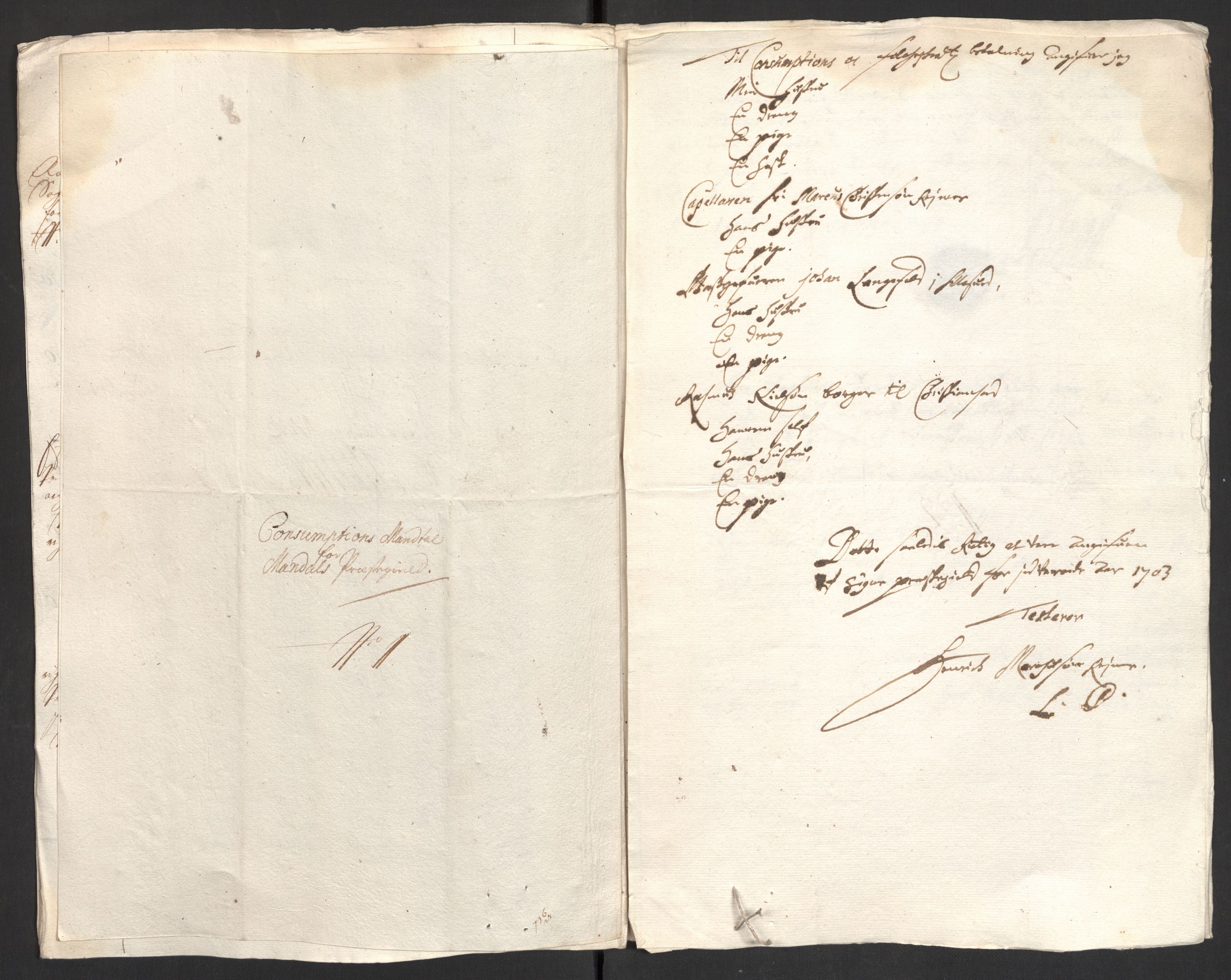 Rentekammeret inntil 1814, Reviderte regnskaper, Fogderegnskap, RA/EA-4092/R43/L2550: Fogderegnskap Lista og Mandal, 1703-1704, p. 71
