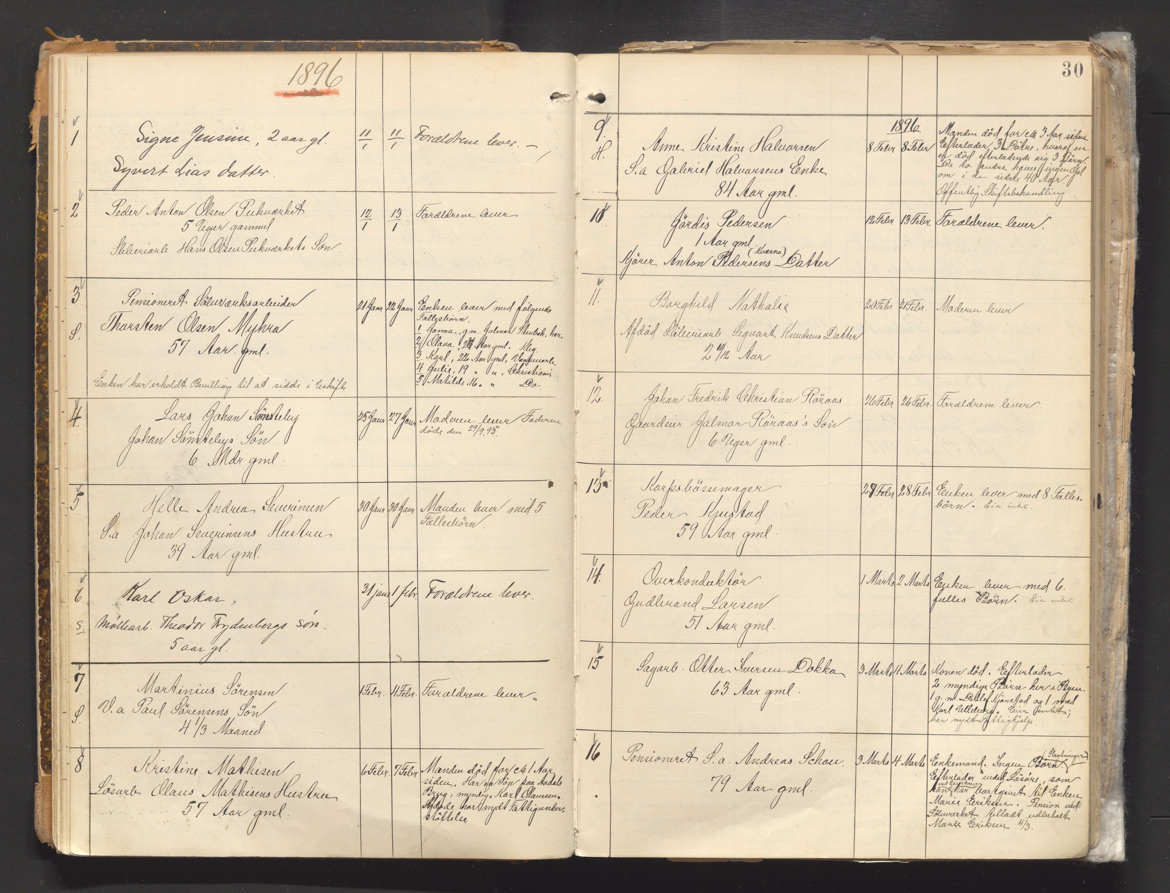 Numedal og Sandsvær sorenskriveri, AV/SAKO-A-128/H/Ha/Haa/Haab/L0001: Dødsfallsprotokoll - Kongsberg by, 1891-1926, p. 29b-30a