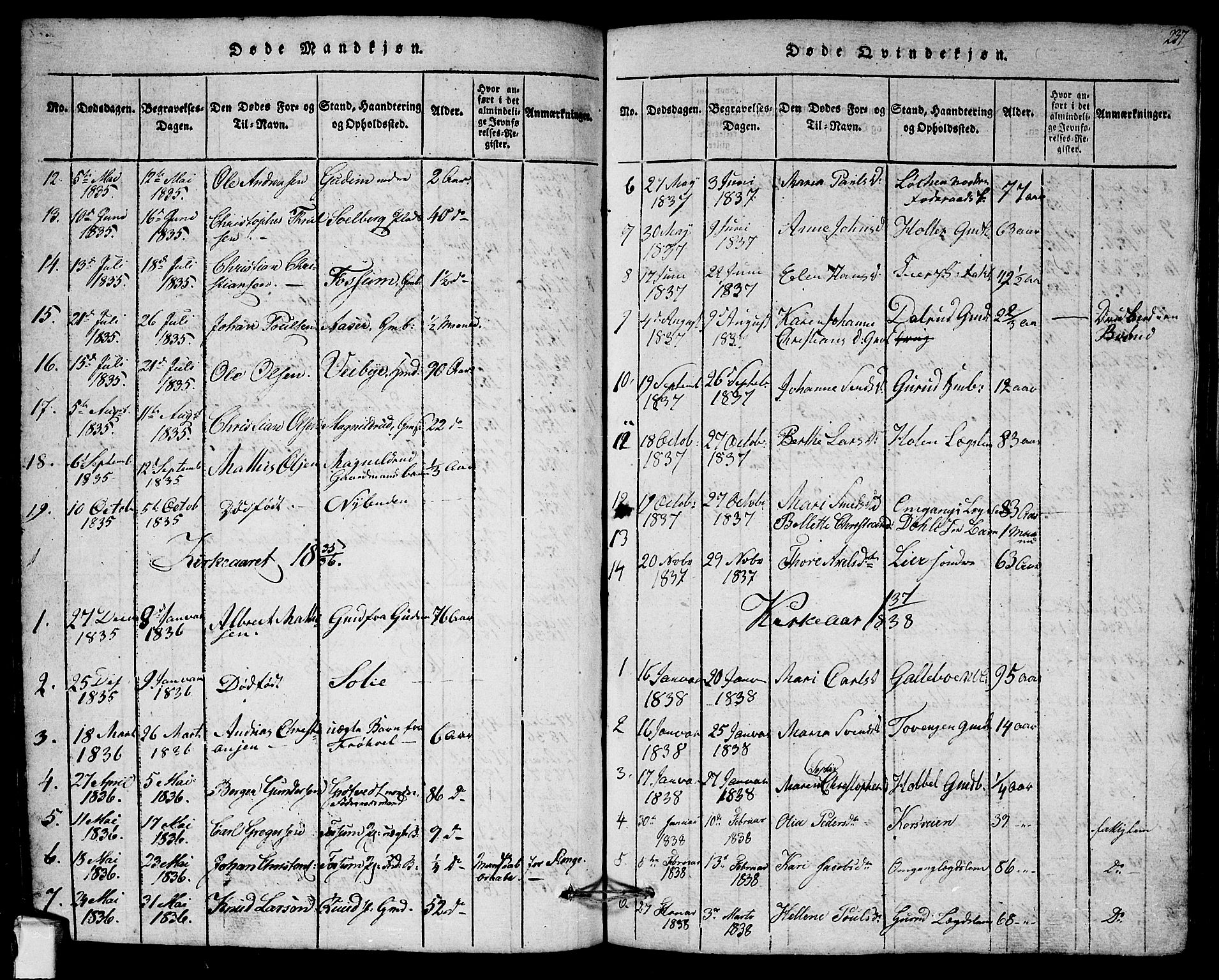 Askim prestekontor Kirkebøker, AV/SAO-A-10900/G/Ga/L0001: Parish register (copy) no. 1, 1817-1846, p. 236-237