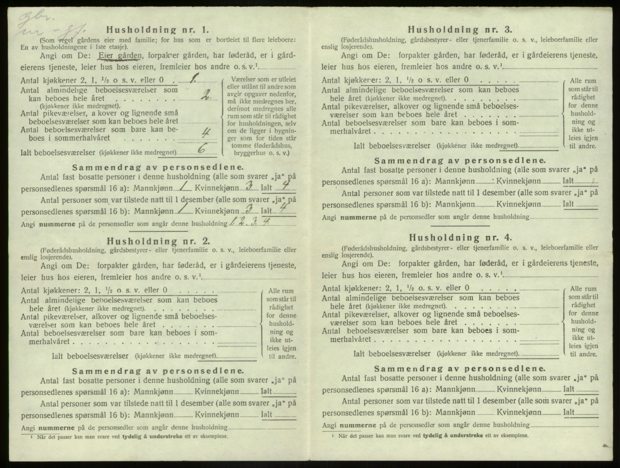 SAB, 1920 census for Kinn, 1920, p. 1590