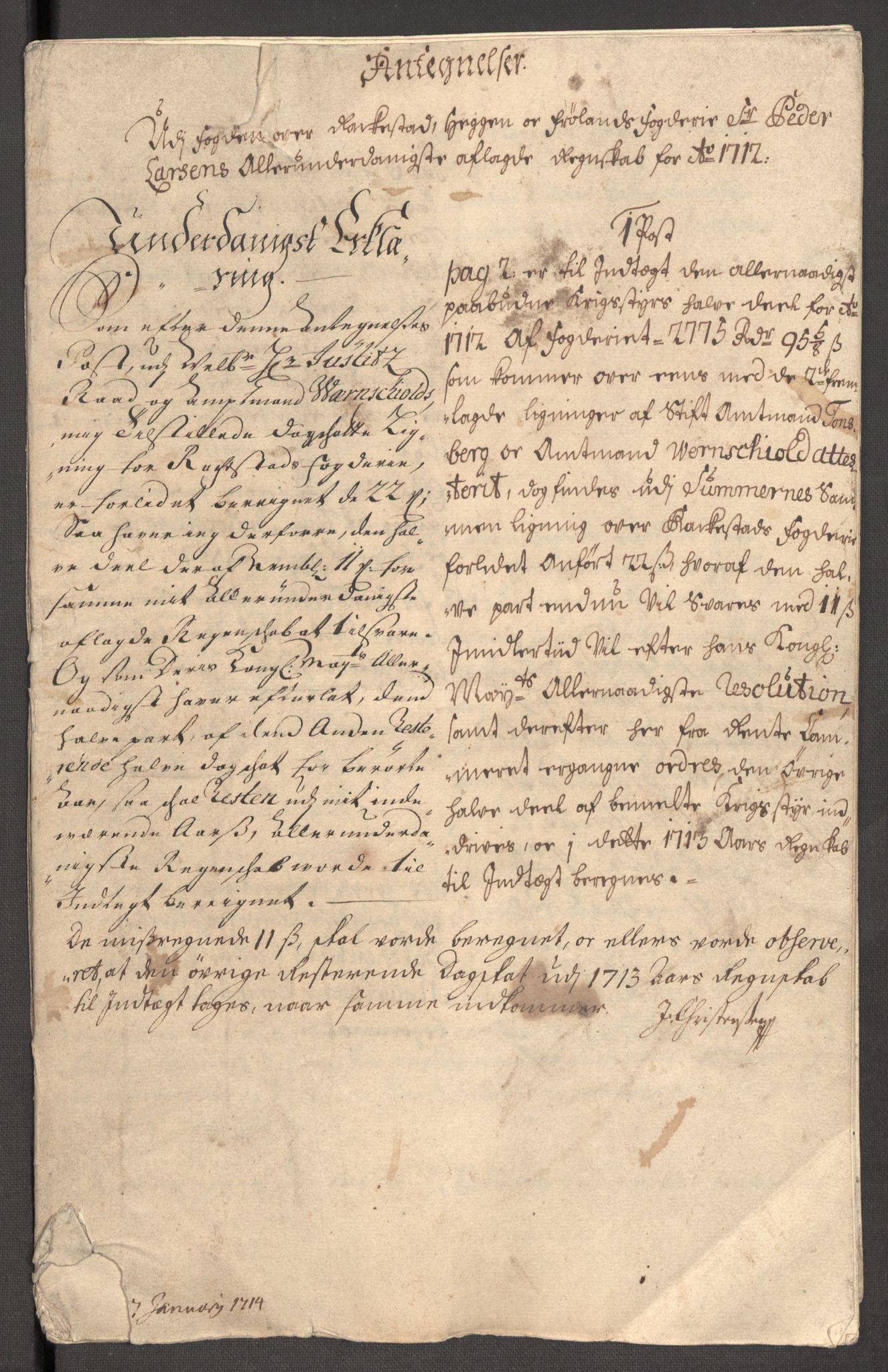 Rentekammeret inntil 1814, Reviderte regnskaper, Fogderegnskap, AV/RA-EA-4092/R07/L0305: Fogderegnskap Rakkestad, Heggen og Frøland, 1712, p. 455