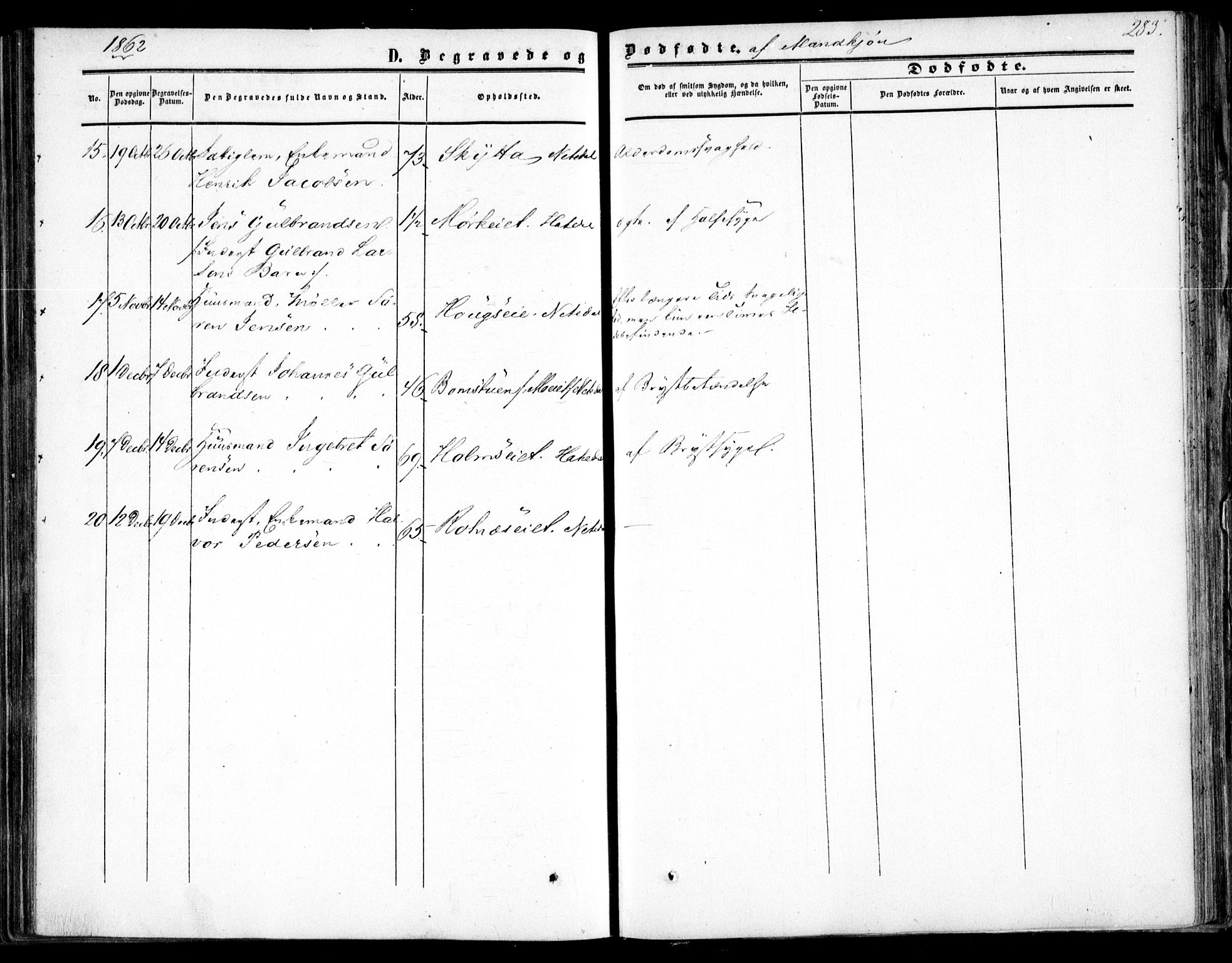 Nittedal prestekontor Kirkebøker, AV/SAO-A-10365a/F/Fa/L0005: Parish register (official) no. I 5, 1850-1862, p. 283