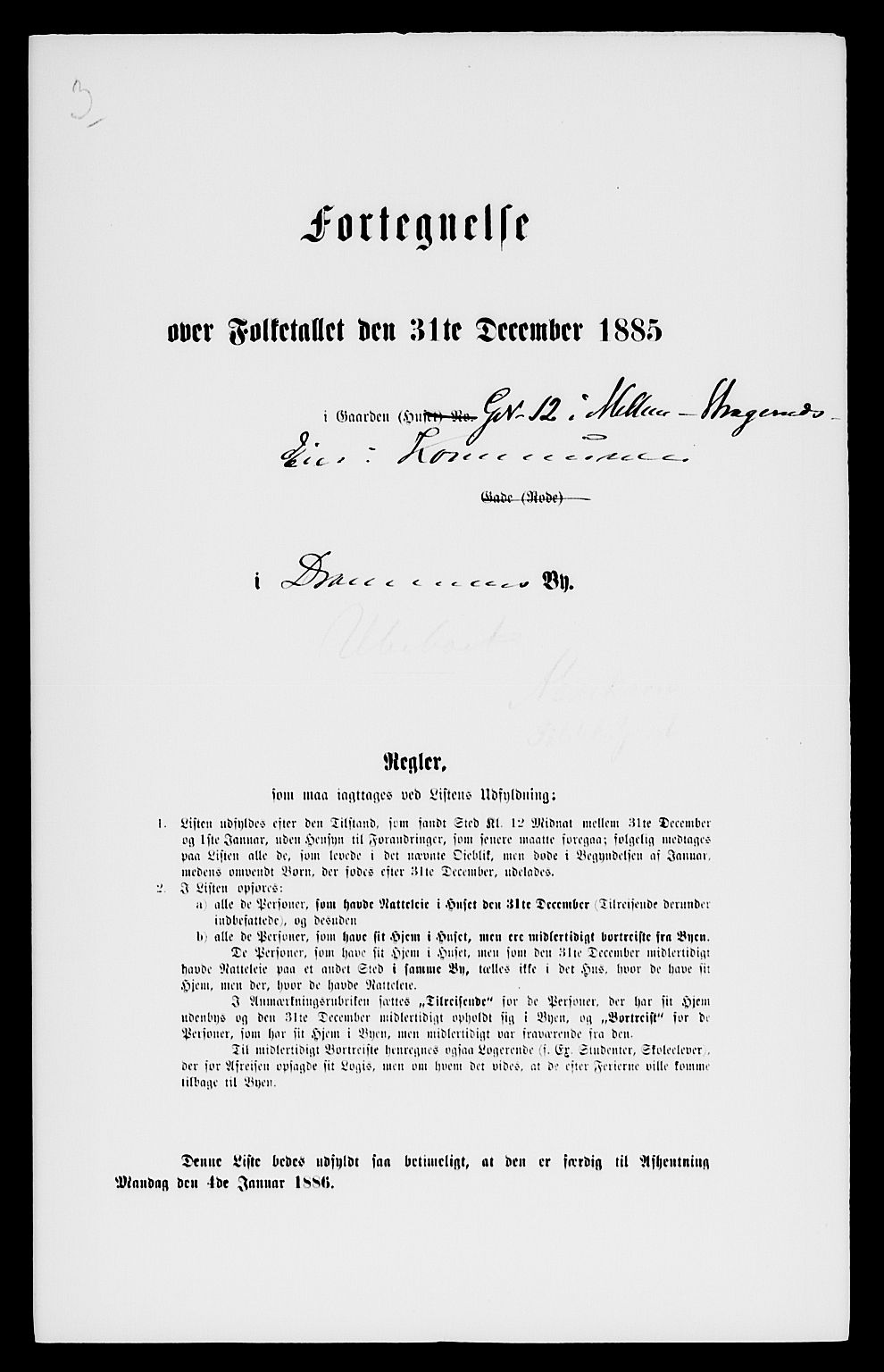 SAKO, 1885 census for 0602 Drammen, 1885, p. 2034