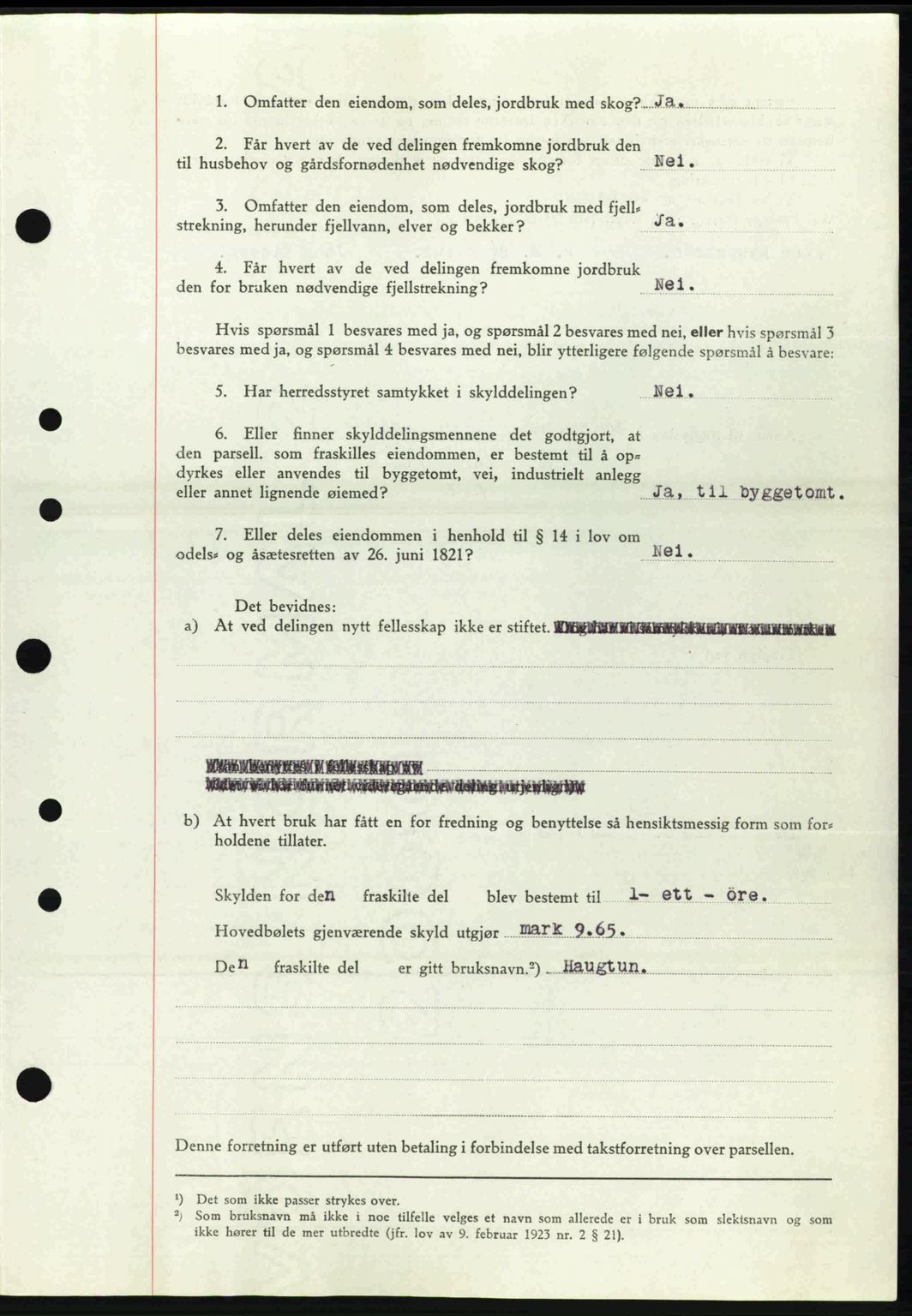 Sør-Gudbrandsdal tingrett, SAH/TING-004/H/Hb/Hbd/L0009: Mortgage book no. A9, 1941-1941, Diary no: : 925/1941