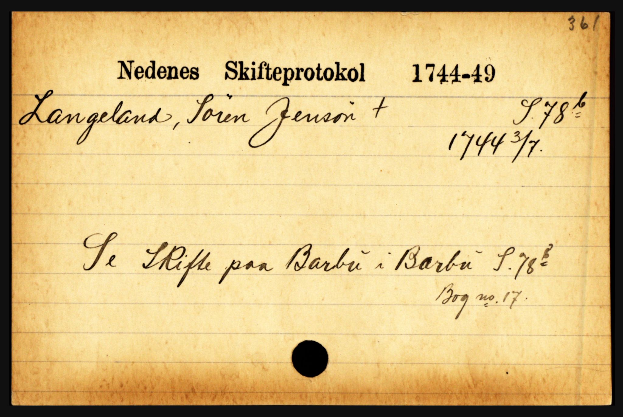 Nedenes sorenskriveri før 1824, AV/SAK-1221-0007/H, p. 16915