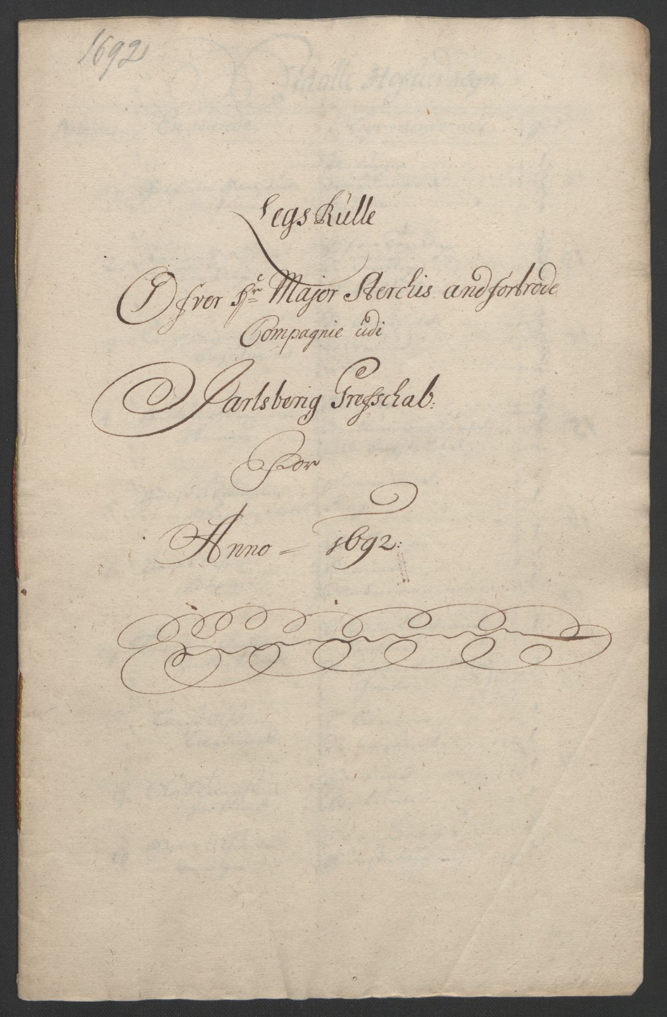 Rentekammeret inntil 1814, Reviderte regnskaper, Fogderegnskap, RA/EA-4092/R32/L1865: Fogderegnskap Jarlsberg grevskap, 1692, p. 206