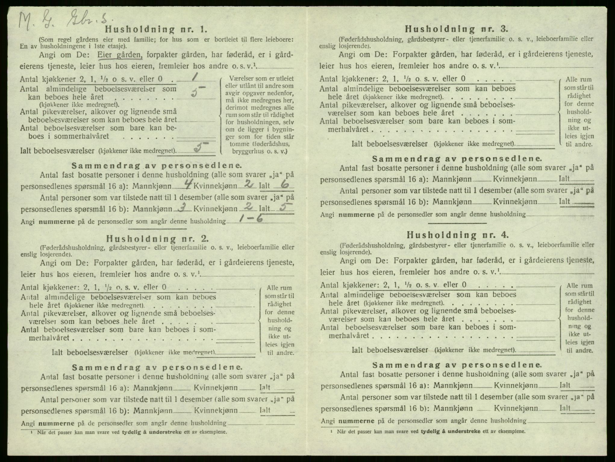 SAKO, 1920 census for Sem, 1920, p. 1237