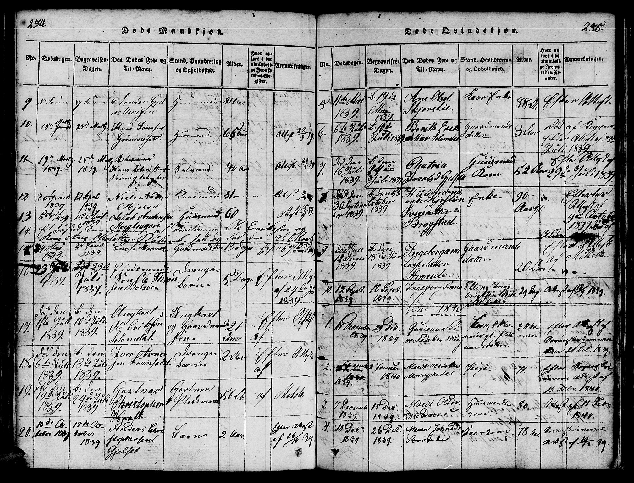 Ministerialprotokoller, klokkerbøker og fødselsregistre - Møre og Romsdal, SAT/A-1454/555/L0652: Parish register (official) no. 555A03, 1817-1843, p. 234-235