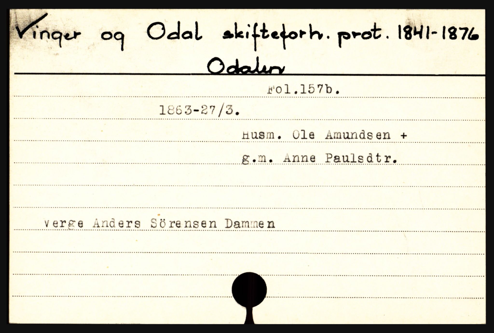 Vinger og Odal sorenskriveri, AV/SAH-TING-022/J, 1827-1895, p. 15