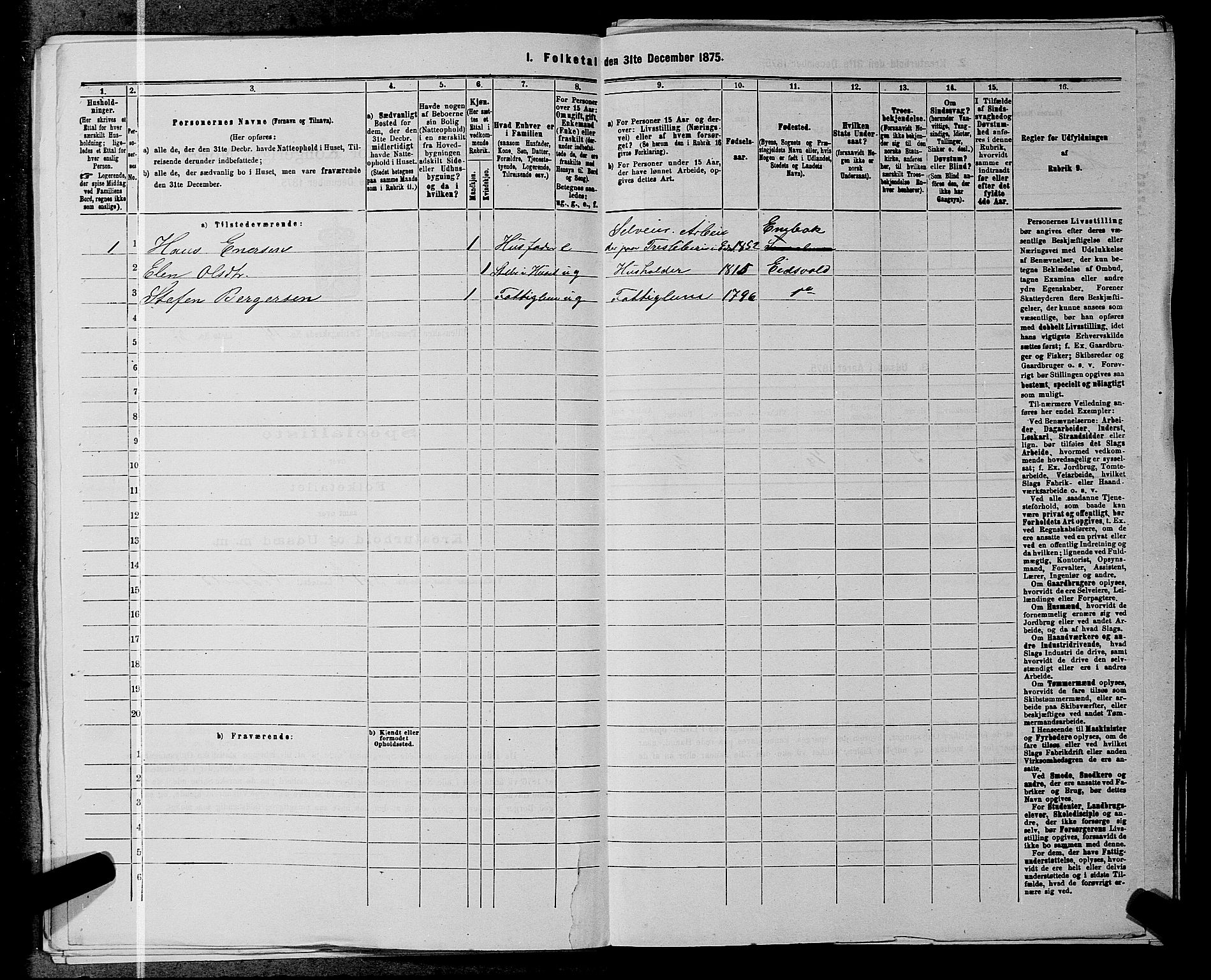 RA, 1875 census for 0235P Ullensaker, 1875, p. 2006