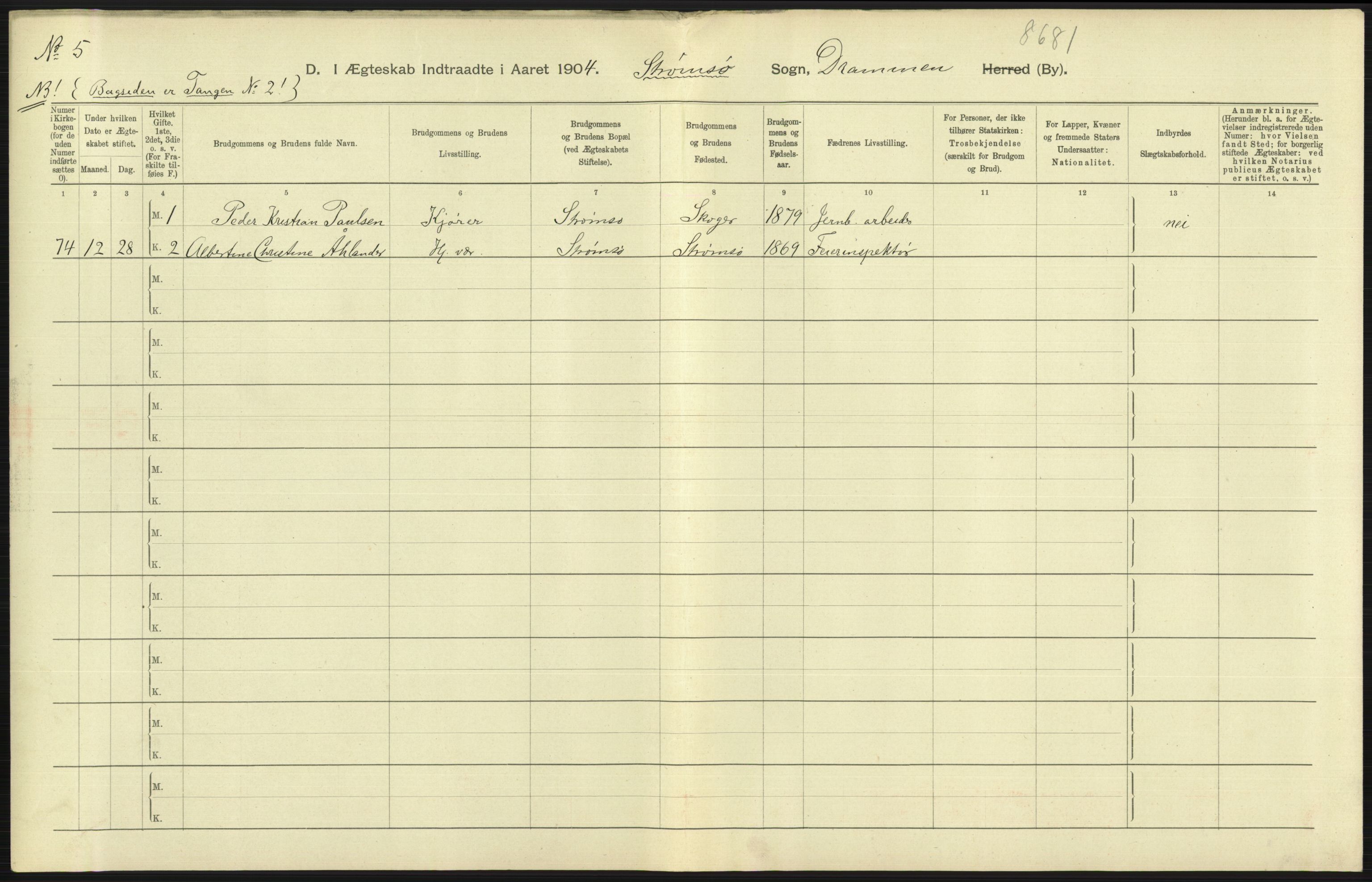 Statistisk sentralbyrå, Sosiodemografiske emner, Befolkning, AV/RA-S-2228/D/Df/Dfa/Dfab/L0007: Buskerud amt: Fødte, gifte, døde, 1904, p. 631