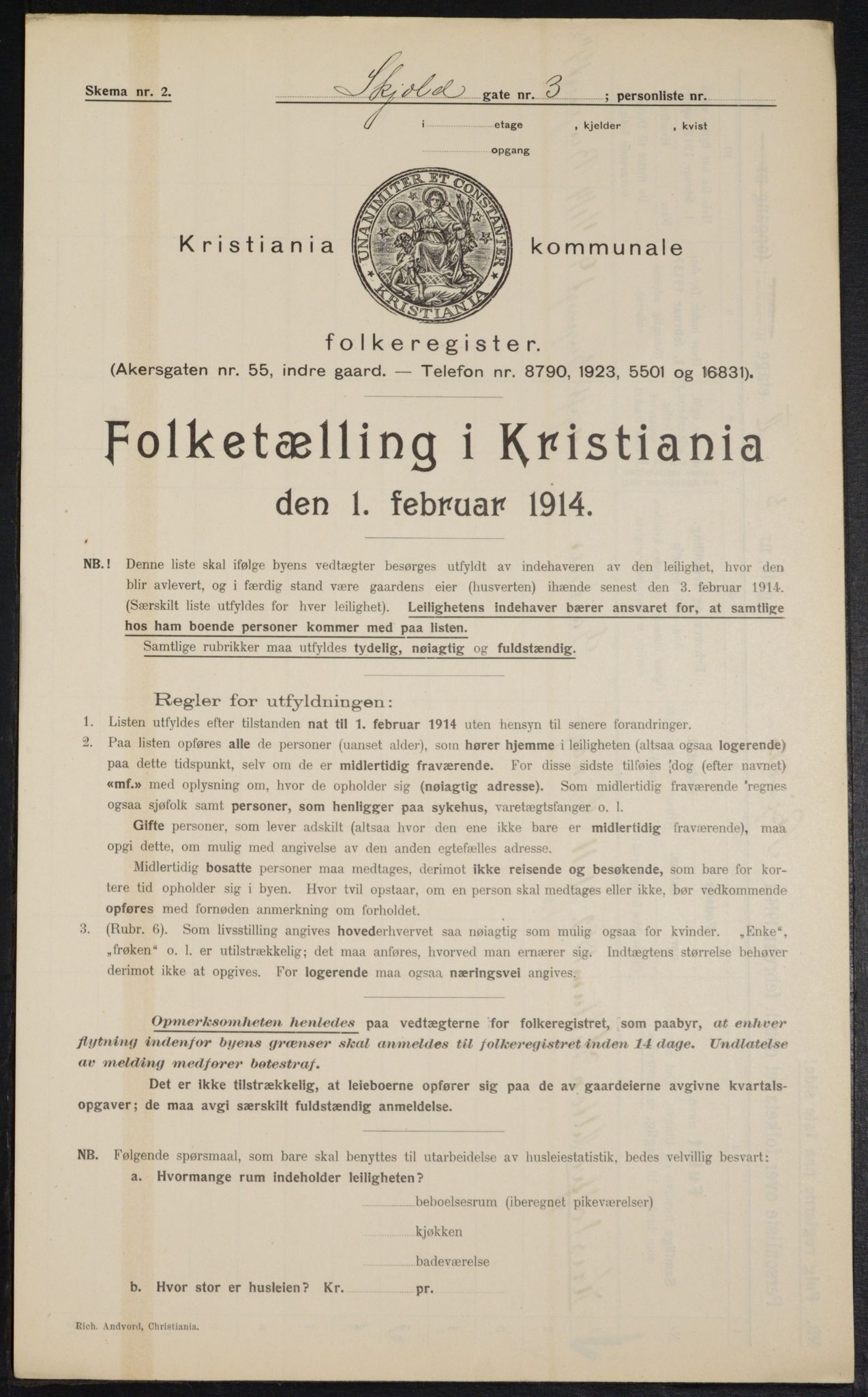 OBA, Municipal Census 1914 for Kristiania, 1914, p. 96040