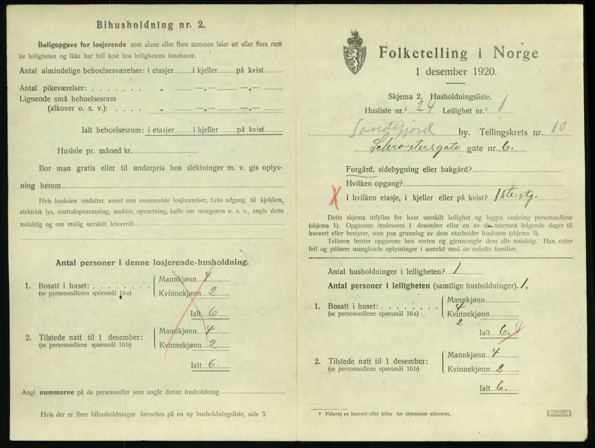 SAKO, 1920 census for Sandefjord, 1920, p. 3912