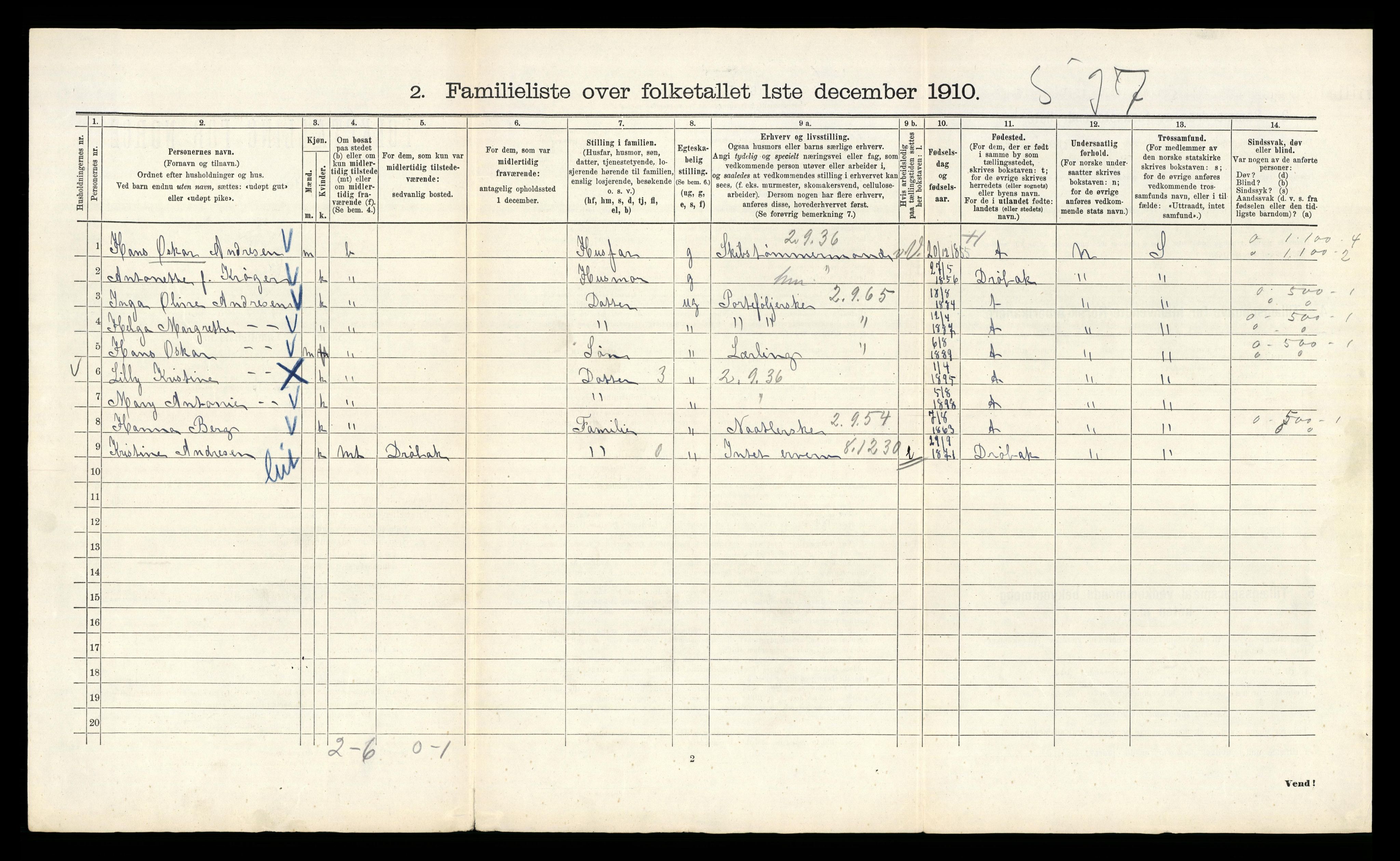 RA, 1910 census for Kristiania, 1910, p. 34724