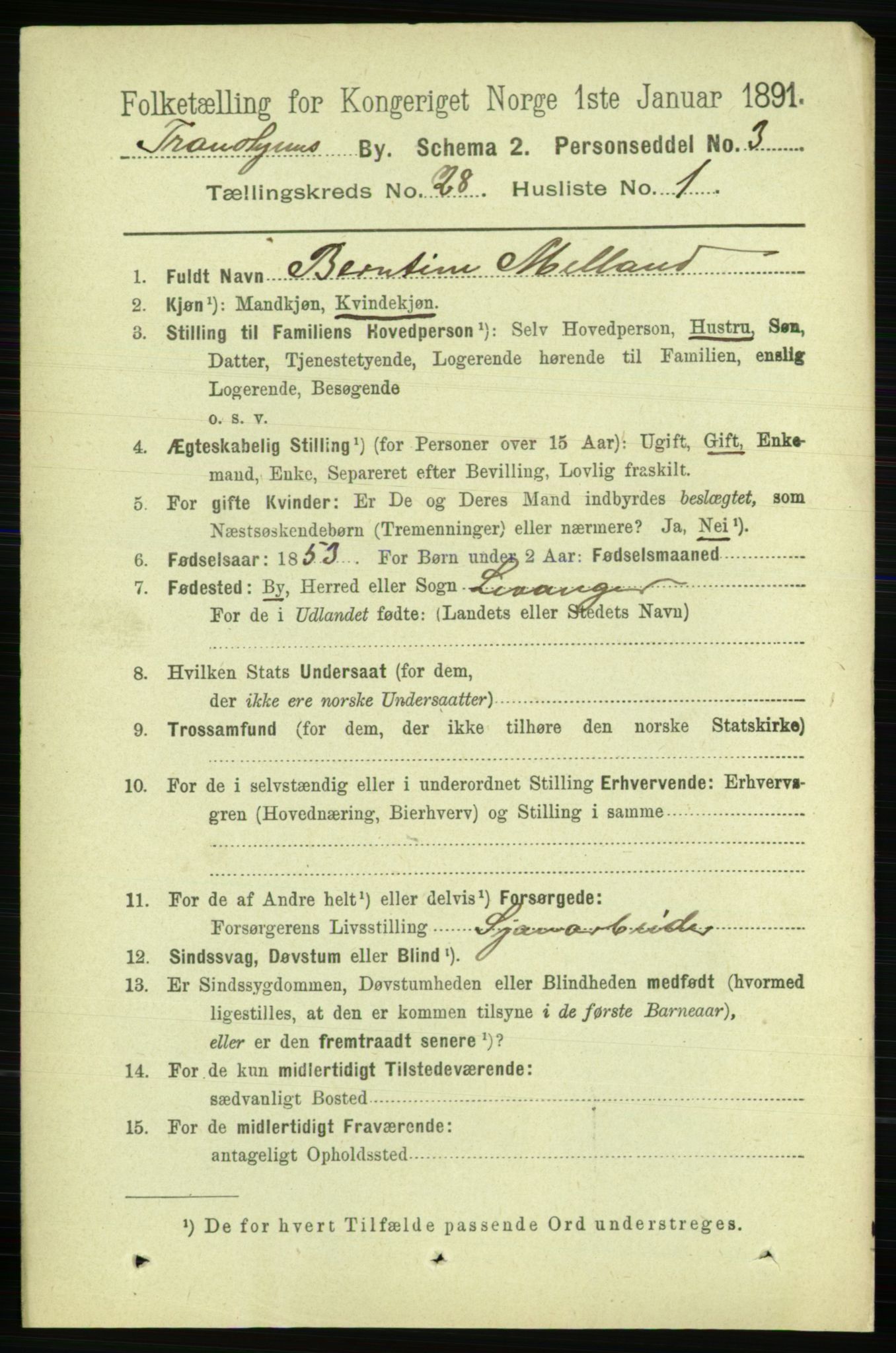 RA, 1891 census for 1601 Trondheim, 1891, p. 20965